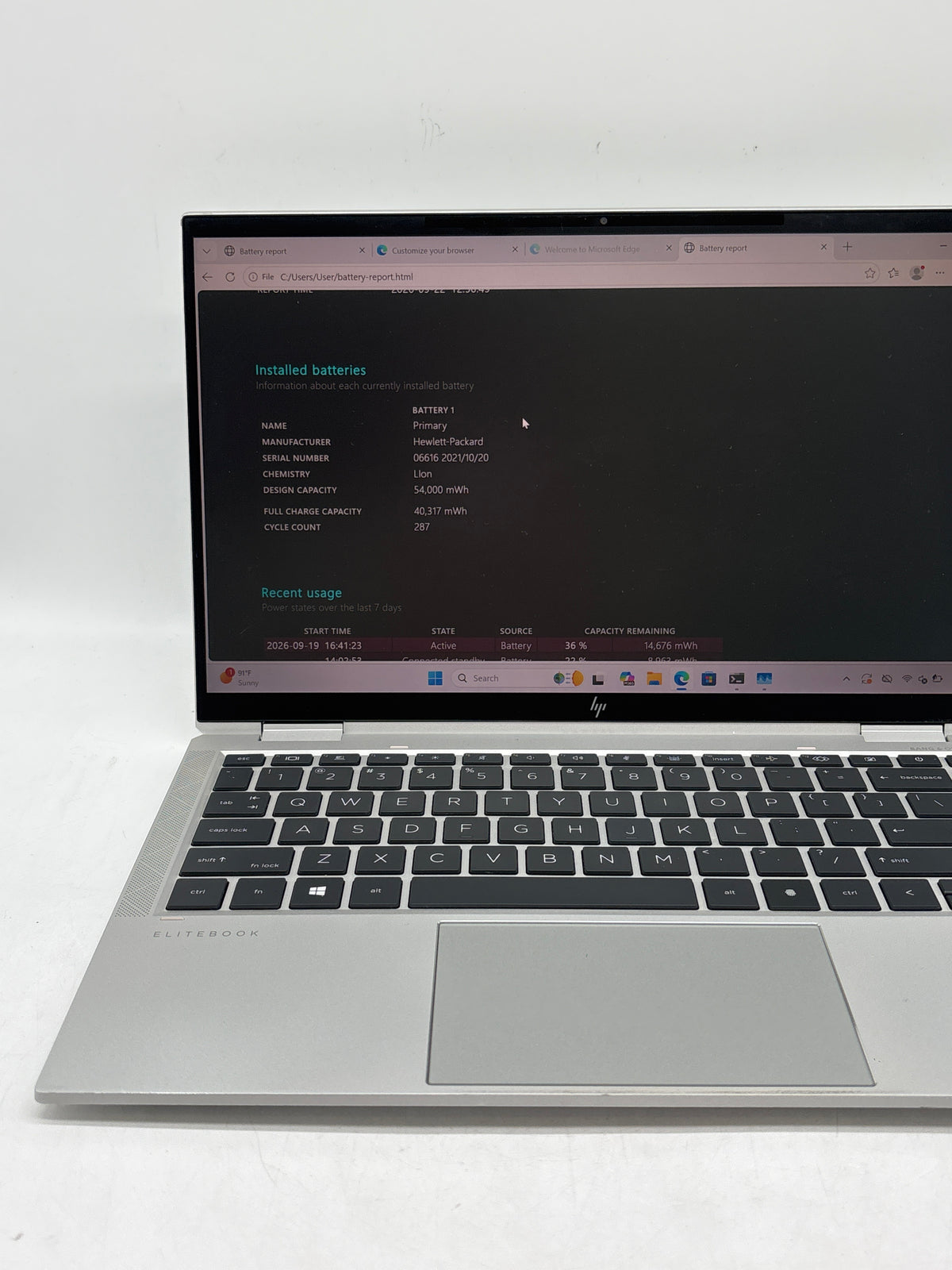 HP EliteBook x360 1040 G8 14" Intel Core i7-1185G7 16GB RAM 256GB SSD - Used