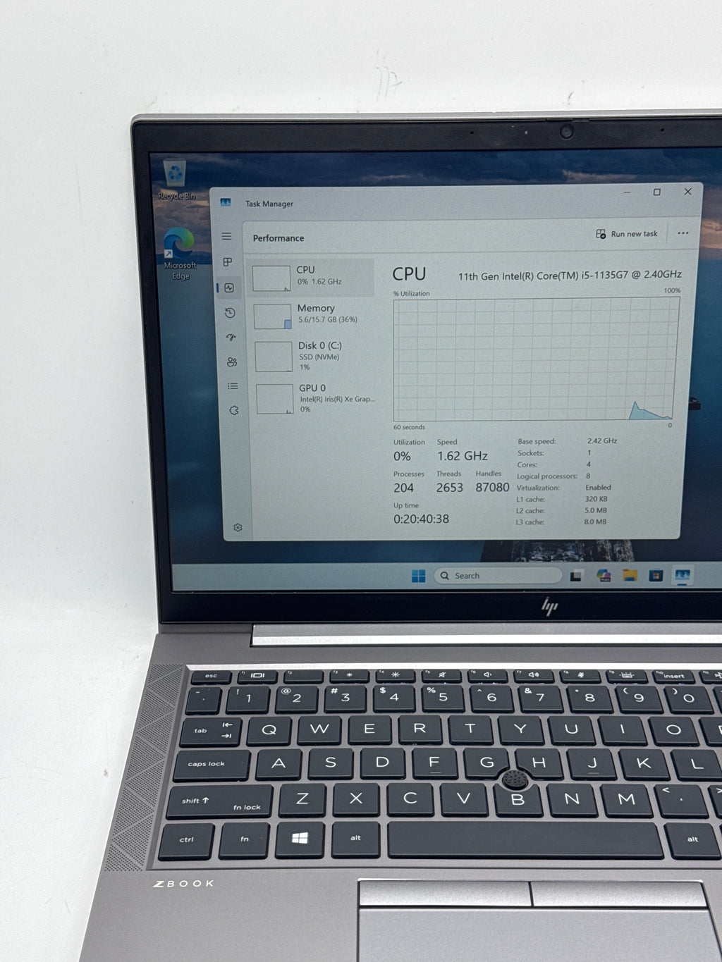 HP ZBook Firefly 14 G8 14" Intel Core i5-1135G7 16GB RAM 256GB SSD - READ