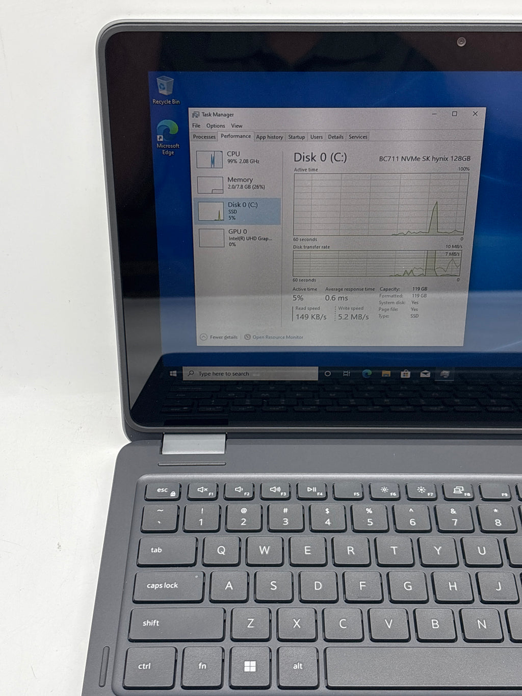 Dell Latitude 3120 11.6" Pentium Silver N6000 8GB RAM 128GB SSD Gray - Used