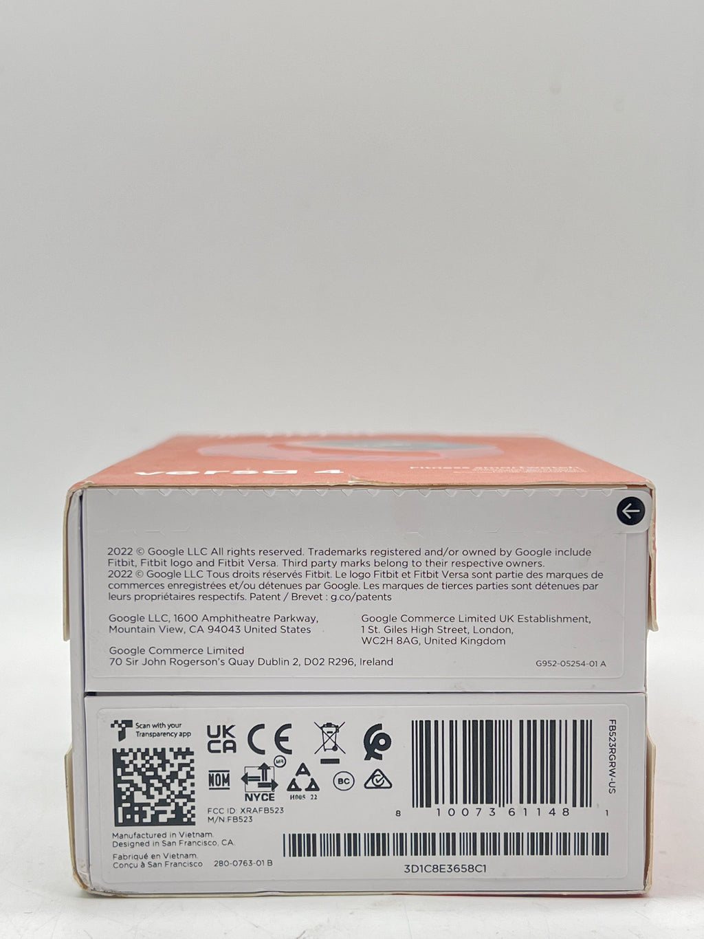 Fitbit Versa 4 Smart Watch Copper Rose - New In Box