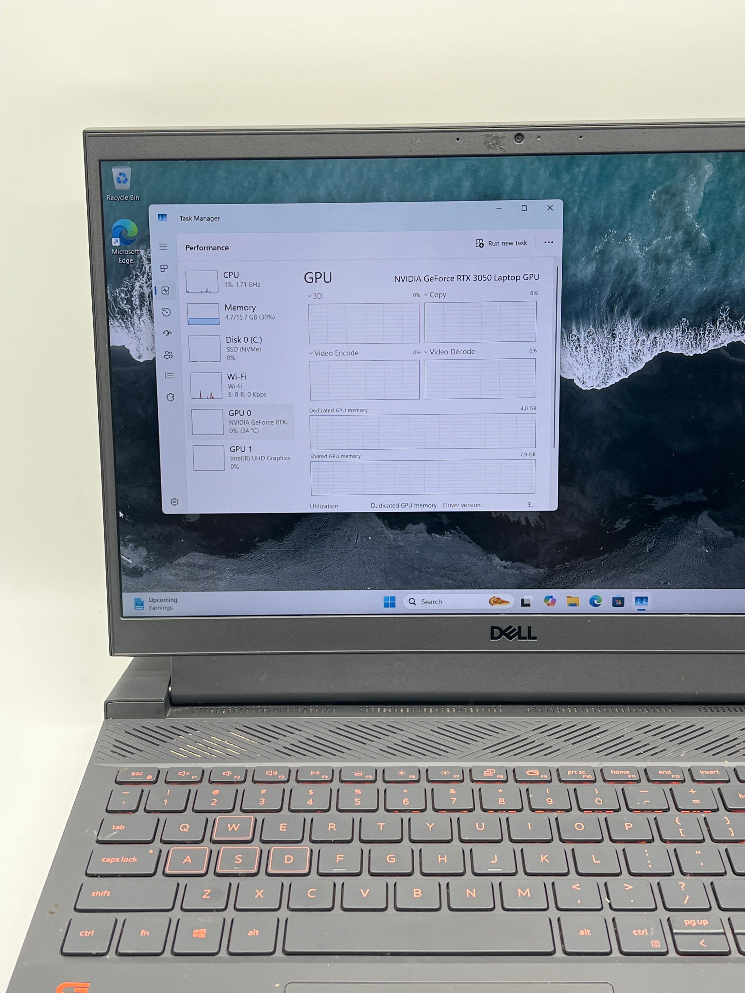 Dell G15 5511 i7-11800H 16GB RAM 512GB SSD GeForce RTX 3050 - Used