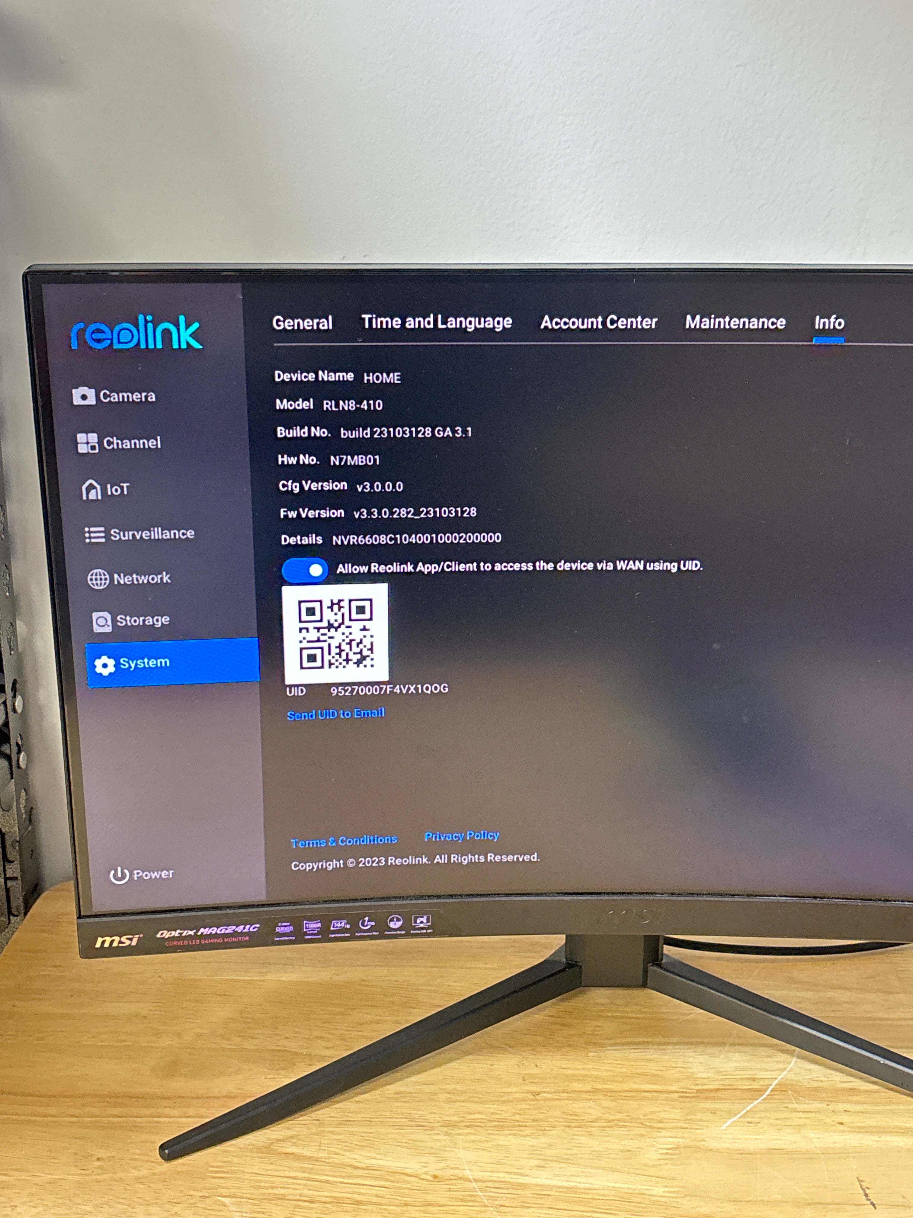 Reolink RLN8-410 Surveillance Camera 2TB Storage Wired Black Used