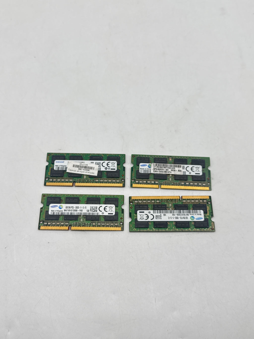 Samsung 8GB 2Rx8 PC3L-12800S DDR3L Laptop RAM Lot of 4 32GB Total - Used