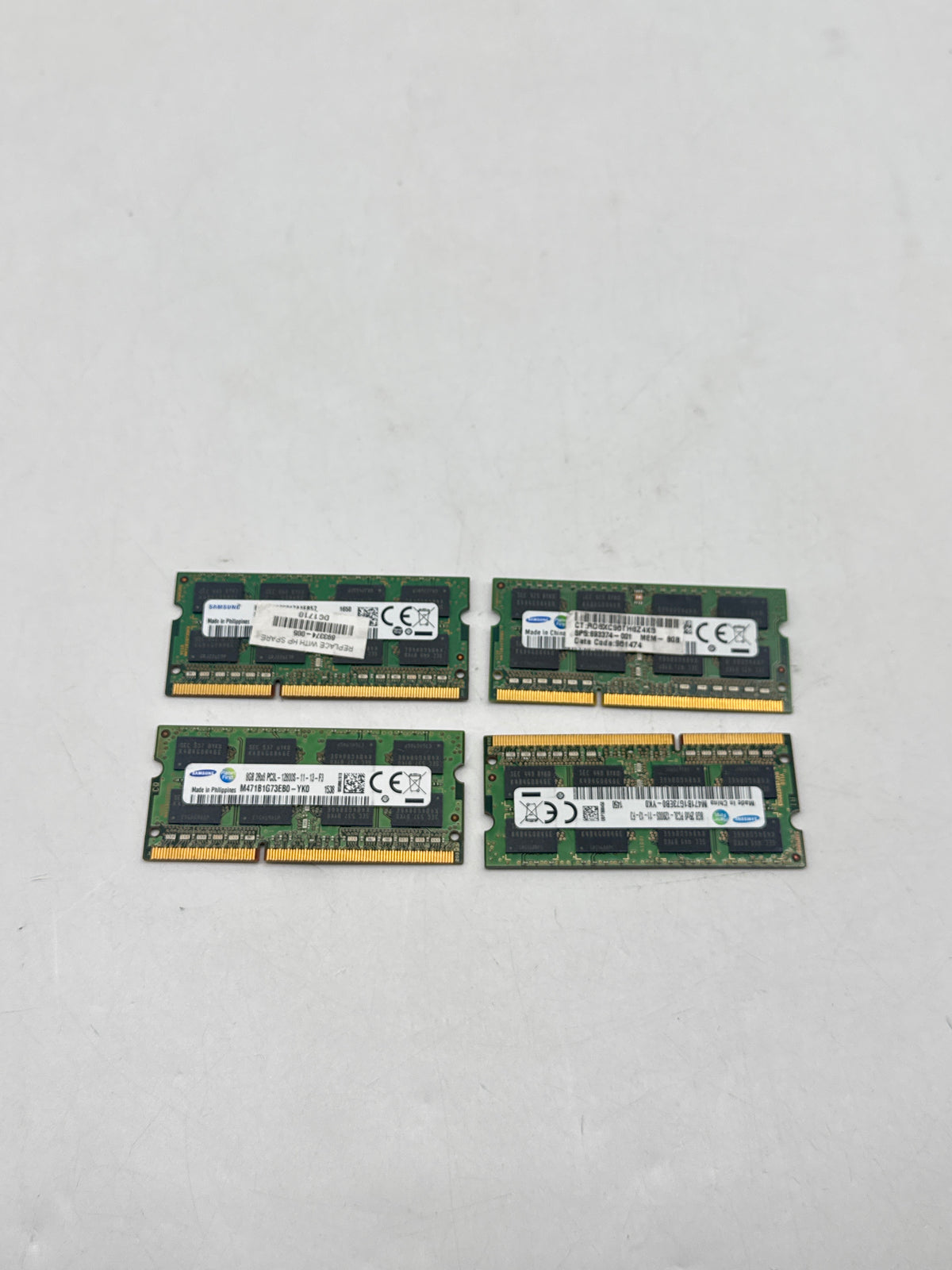 Samsung 8GB 2Rx8 PC3L-12800S DDR3L Laptop RAM Lot of 4 32GB Total - Used