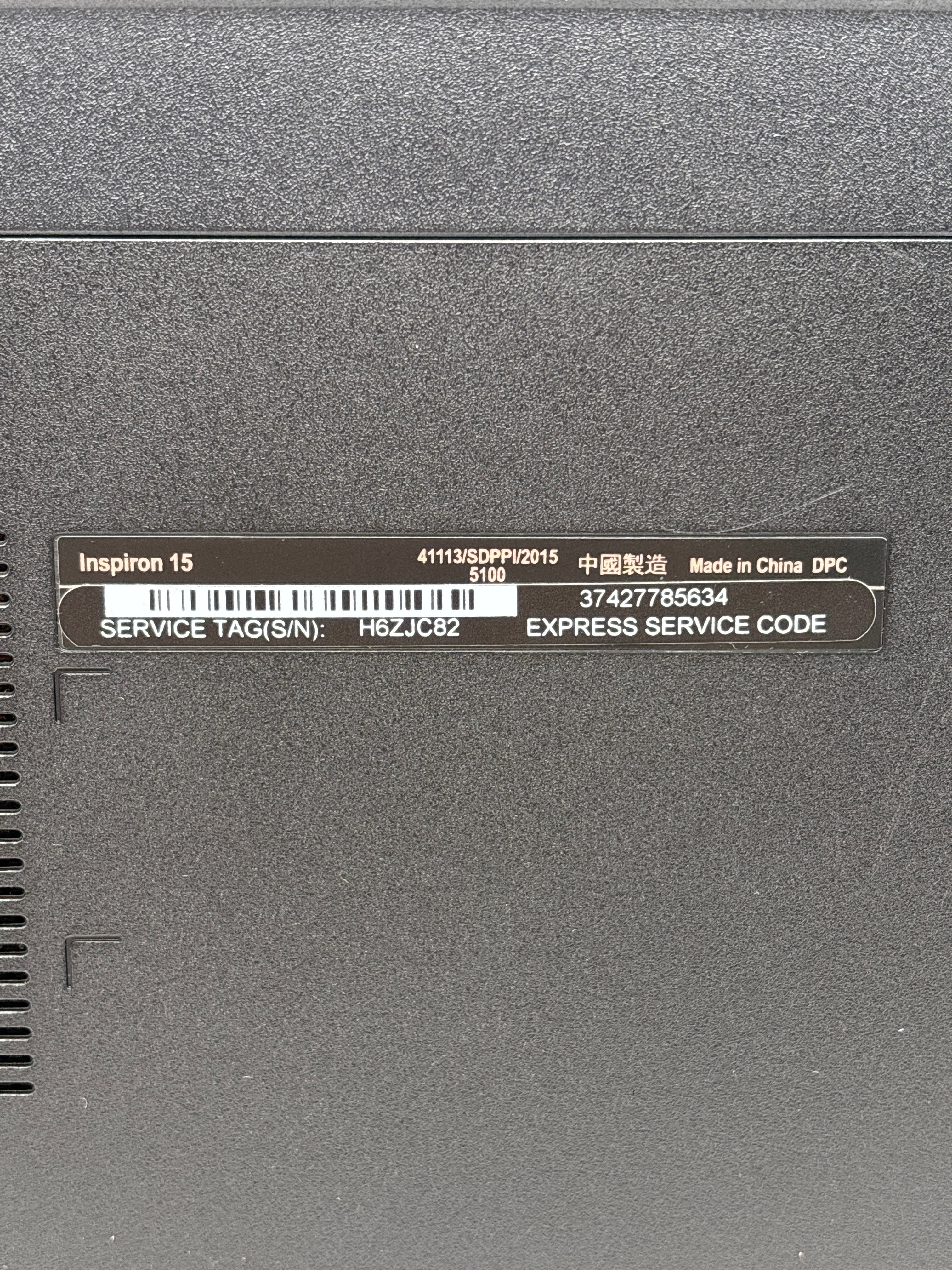 Dell Inspiron 3558 15.6" i3-5015U 4GB RAM 1TB HDD