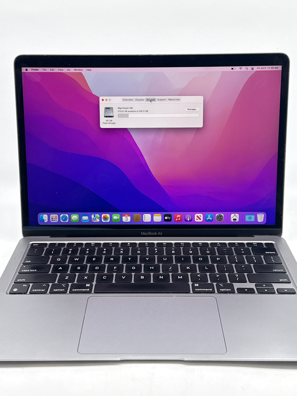 Apple MacBook Air 13" M1 A2337 8GB RAM 256GB SSD - Used