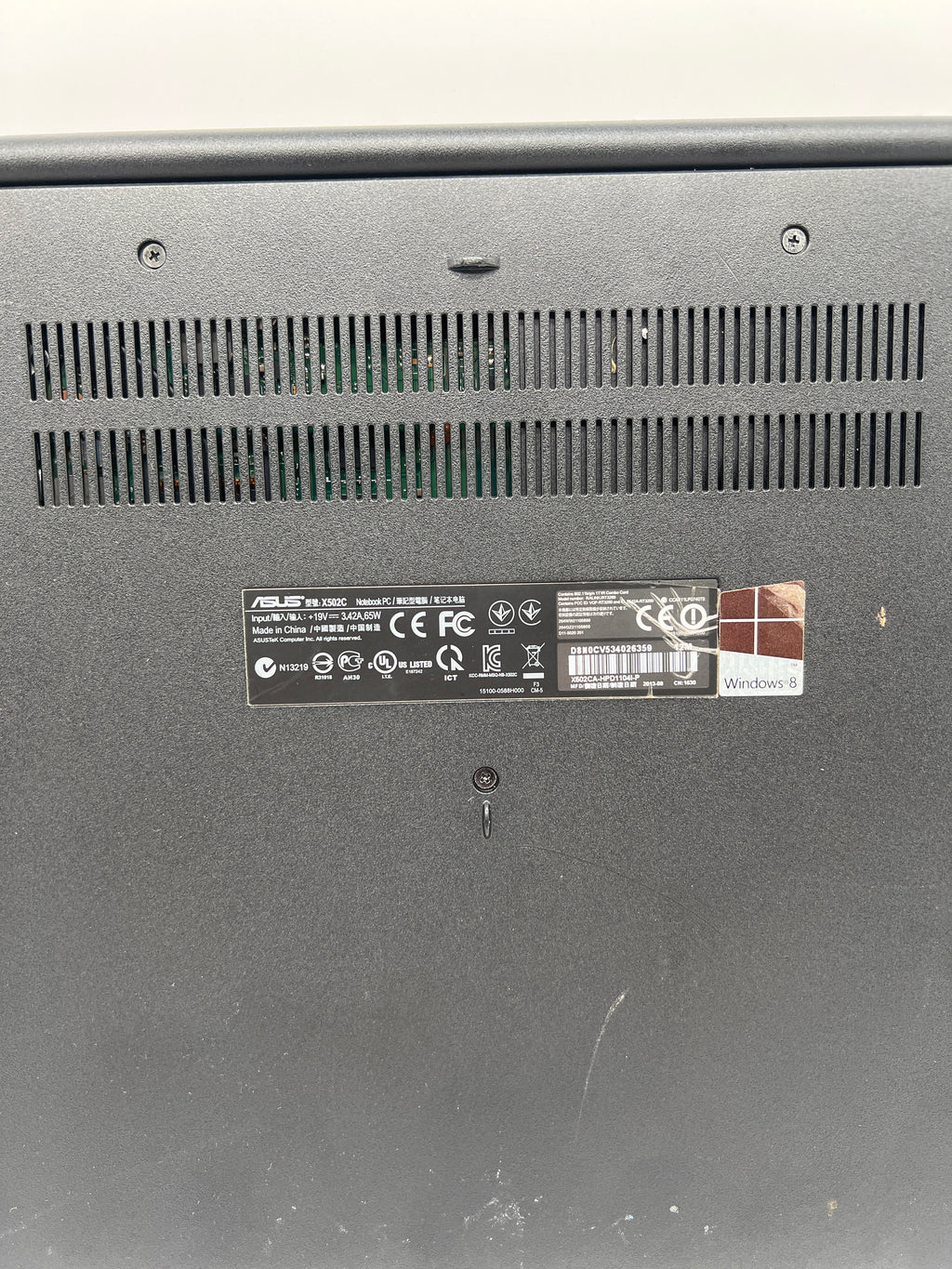 ASUS X502CA-HPD11041 Pentium 2117U 4GB RAM 500GB HDD - For Parts (READ)