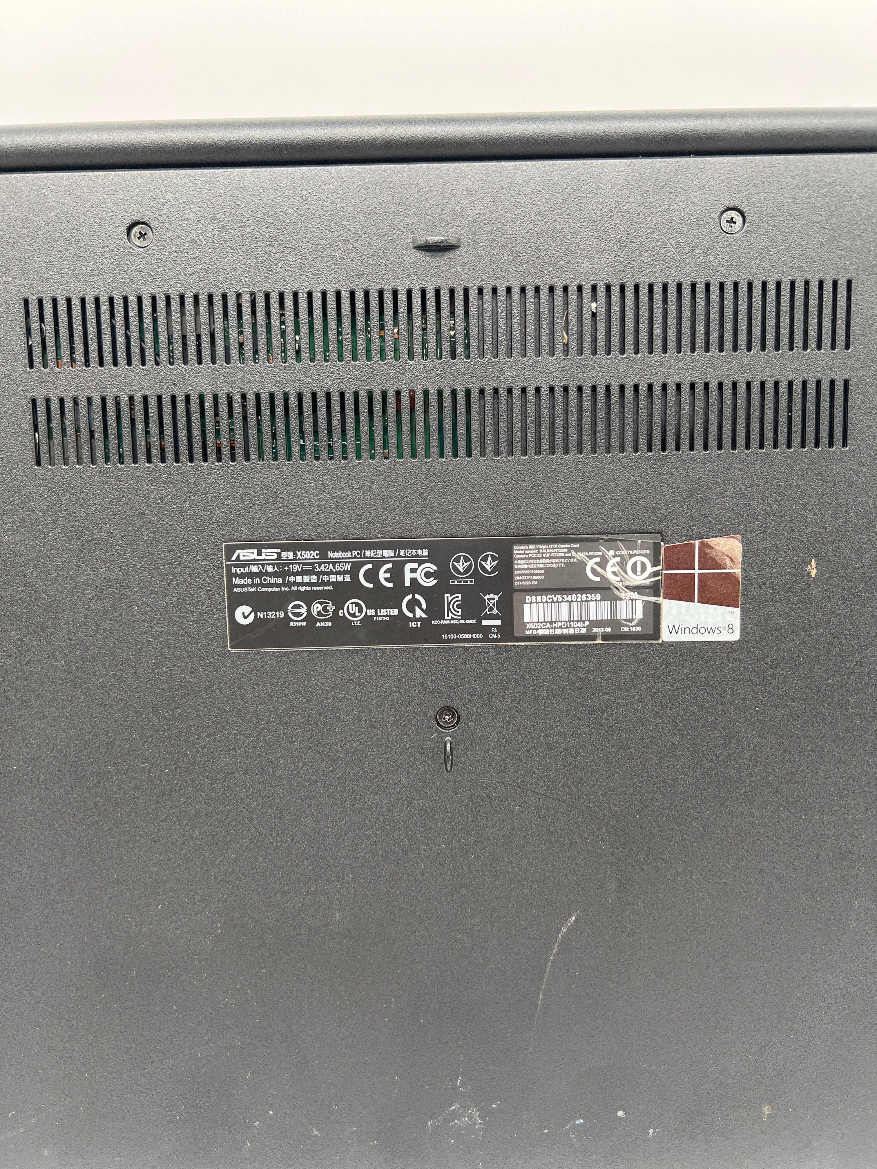 ASUS X502CA-HPD11041 Pentium 2117U 4GB RAM 500GB HDD - For Parts (READ)