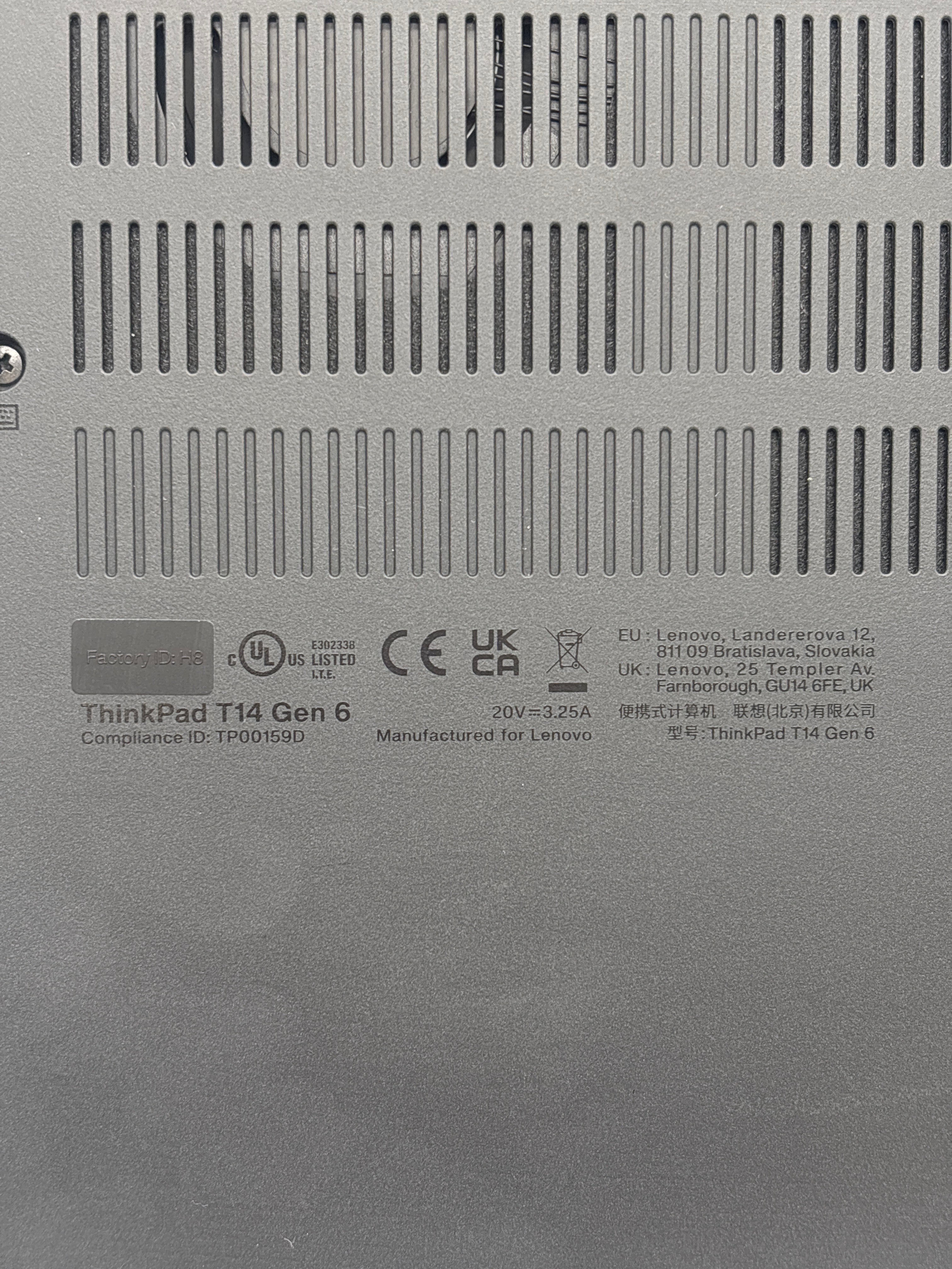 Lenovo Thinkpad T14 Gen 6 Ultra 7 255U 16GB RAM 512GB SSD - Warranty