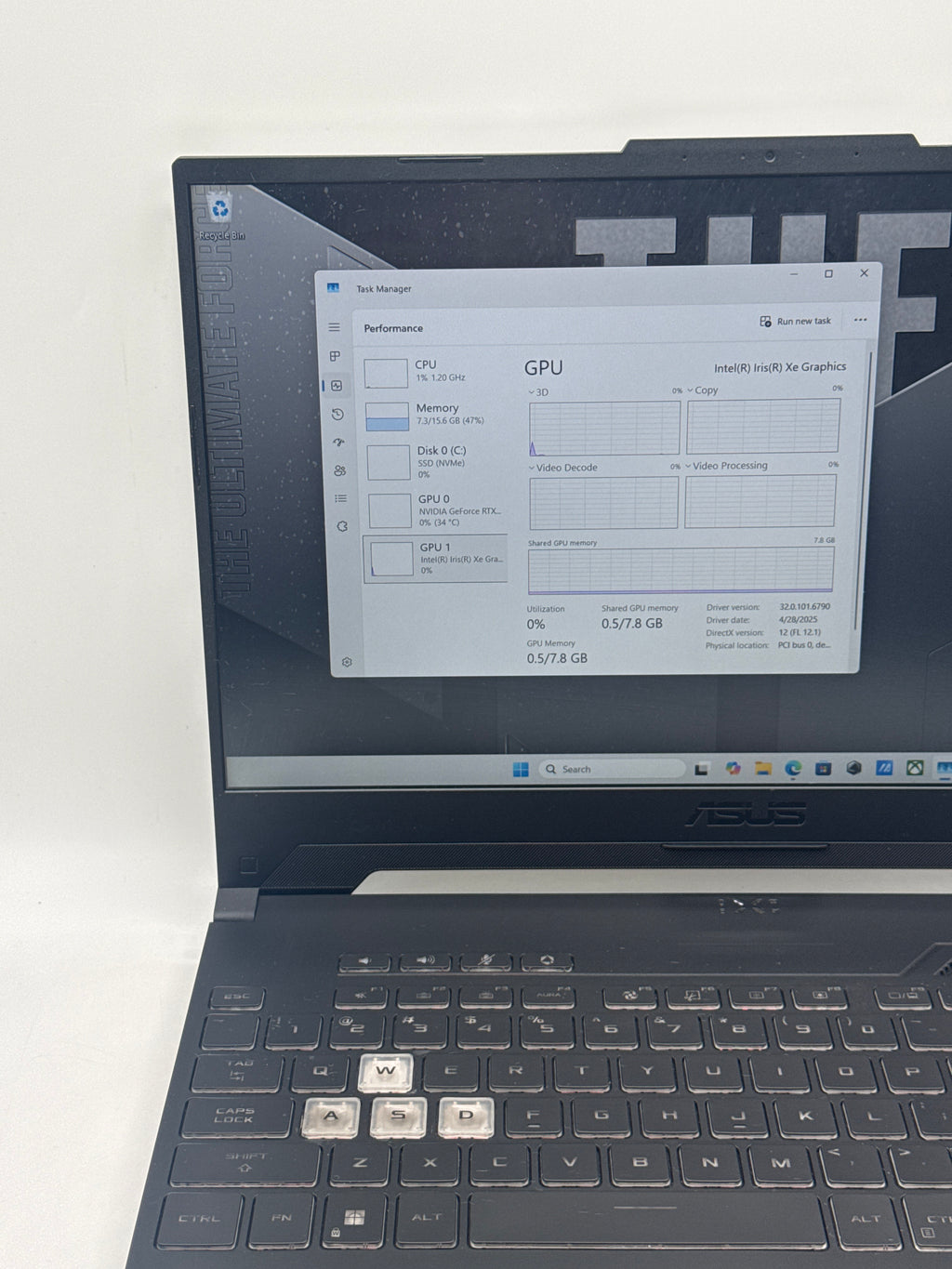Asus TUF F15 FX507Z 15.6" i5-12500H 16GB RAM 512GB SSD GeForce RTX 3050