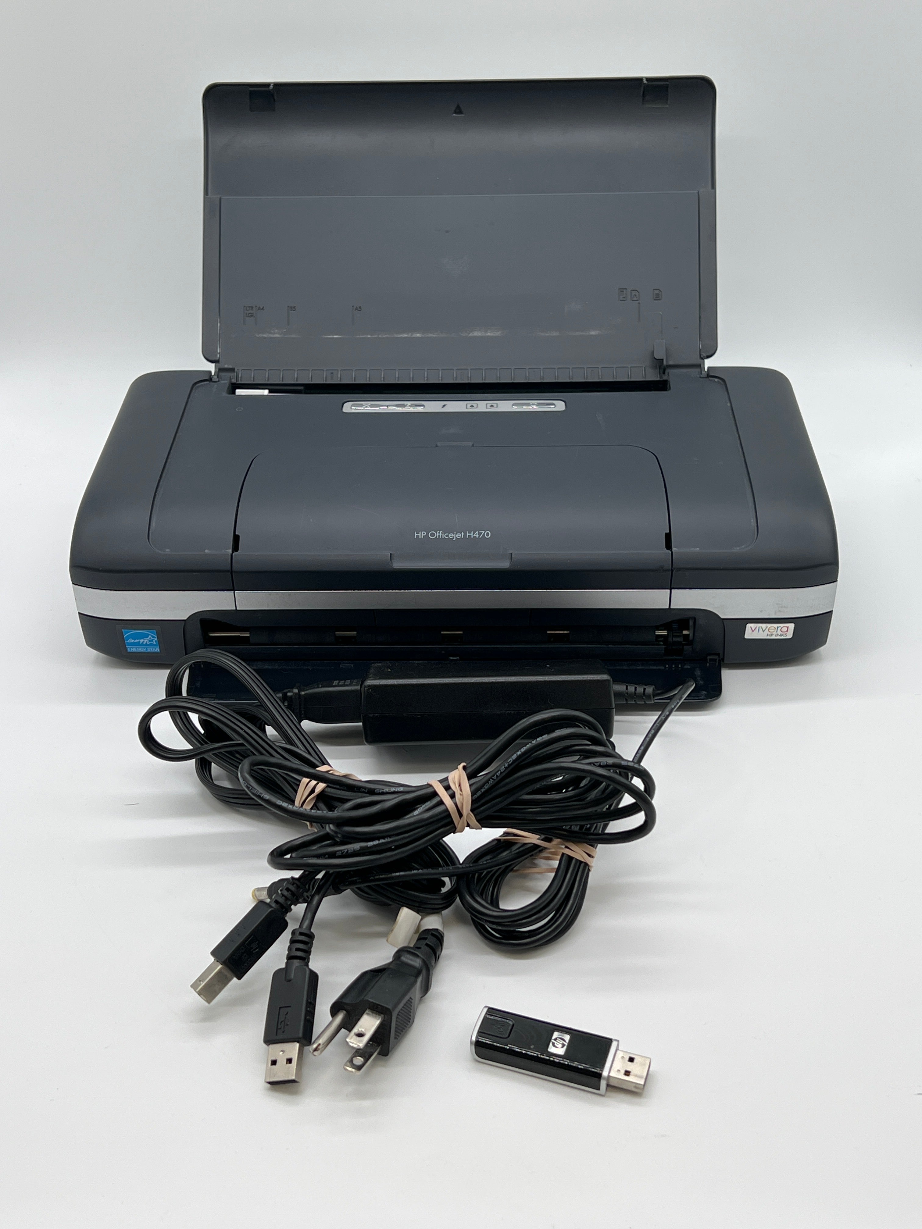 HP OfficeJet SNPRC-0705 Mobile USB Ink Printer W/ Power Cord Tested Powers On