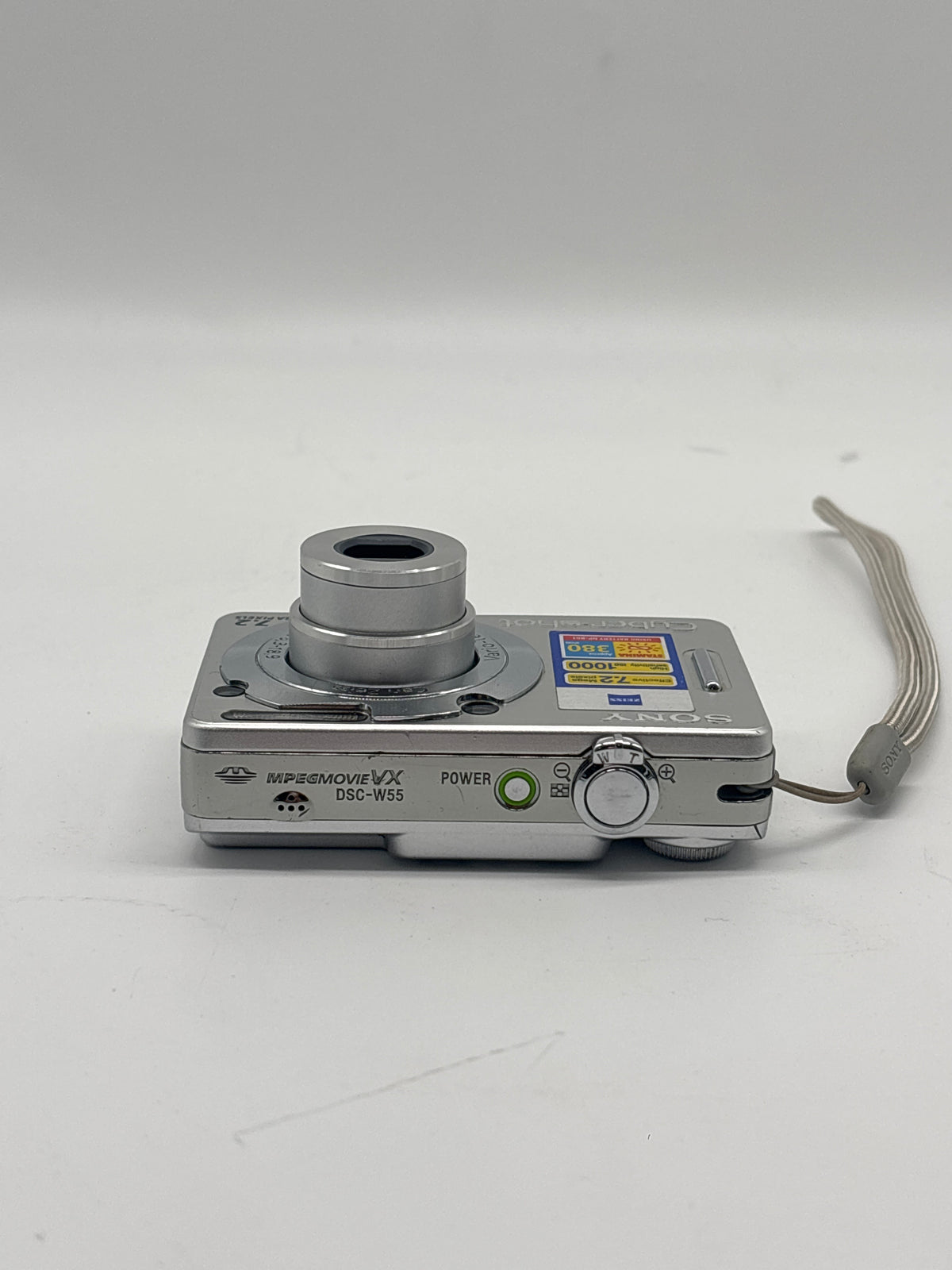 Sony Cyber-Shot DSC-W55 7.2MP Digital Camera Silver 3x Optical Zoom - Used