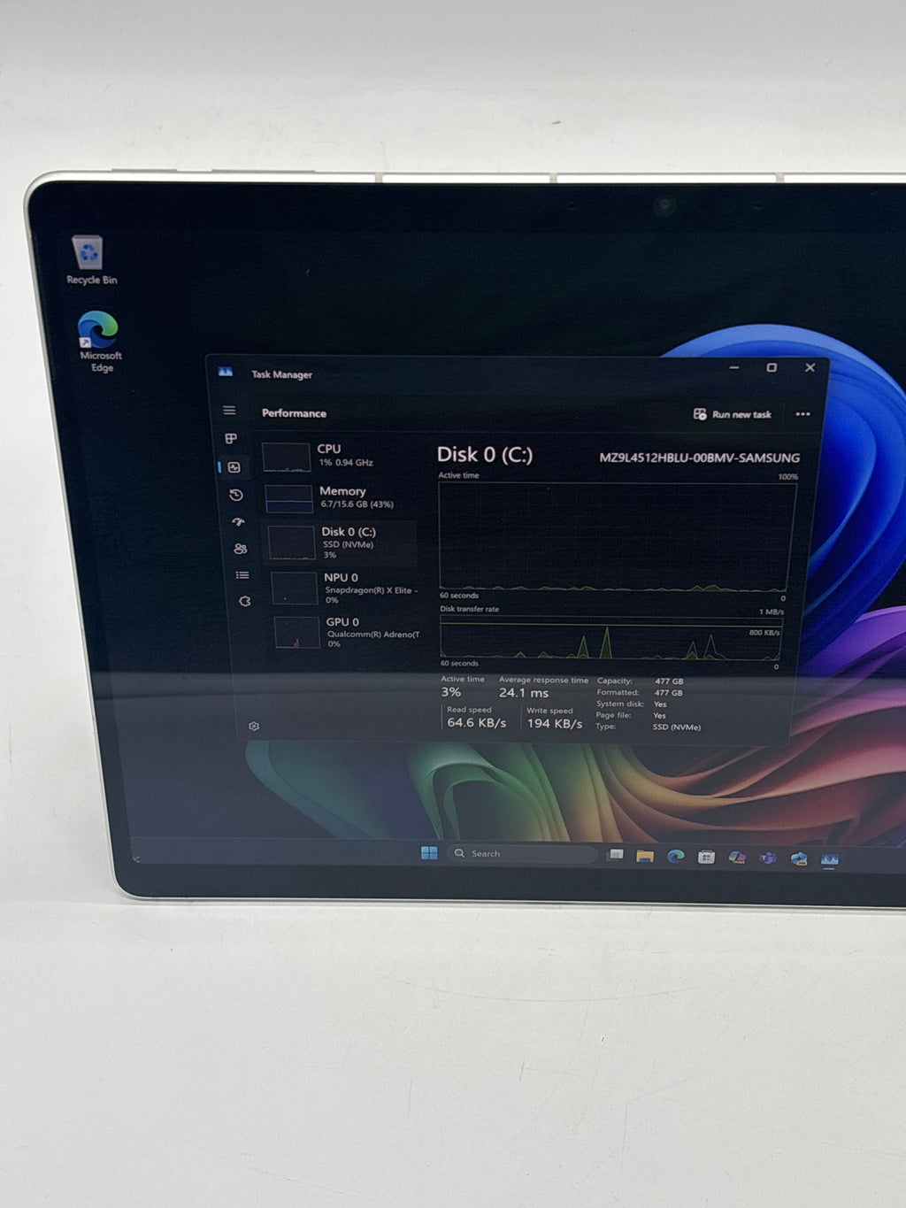 Microsoft 11th Edition 2077 Snapdragon X12 Core 16GB RAM 512GB SSD