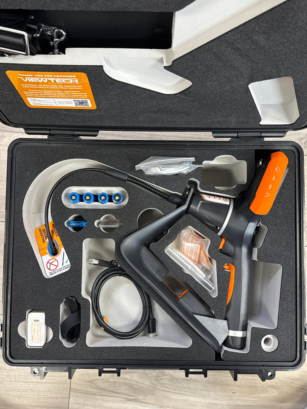 ViewTech VJ-4 Articulating Camera Videoscope Borescope 6mm w/ 64GB SSD