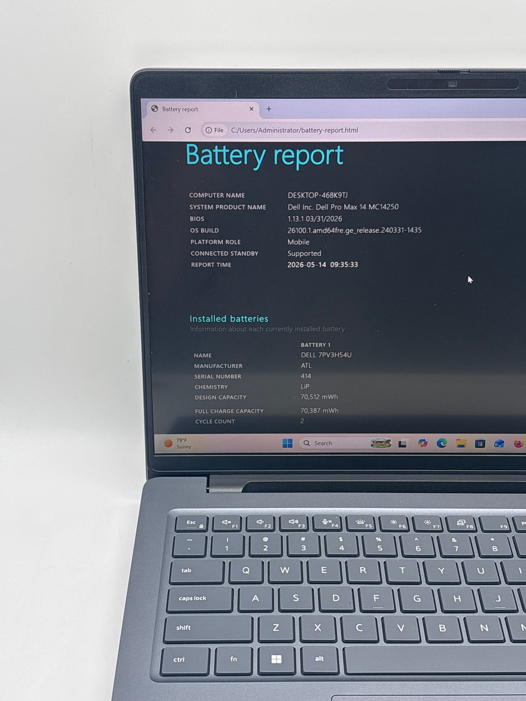 Dell Pro Max 14 Ultra 7 265H 32GB RAM 512GB SSD - Bios Locked Read