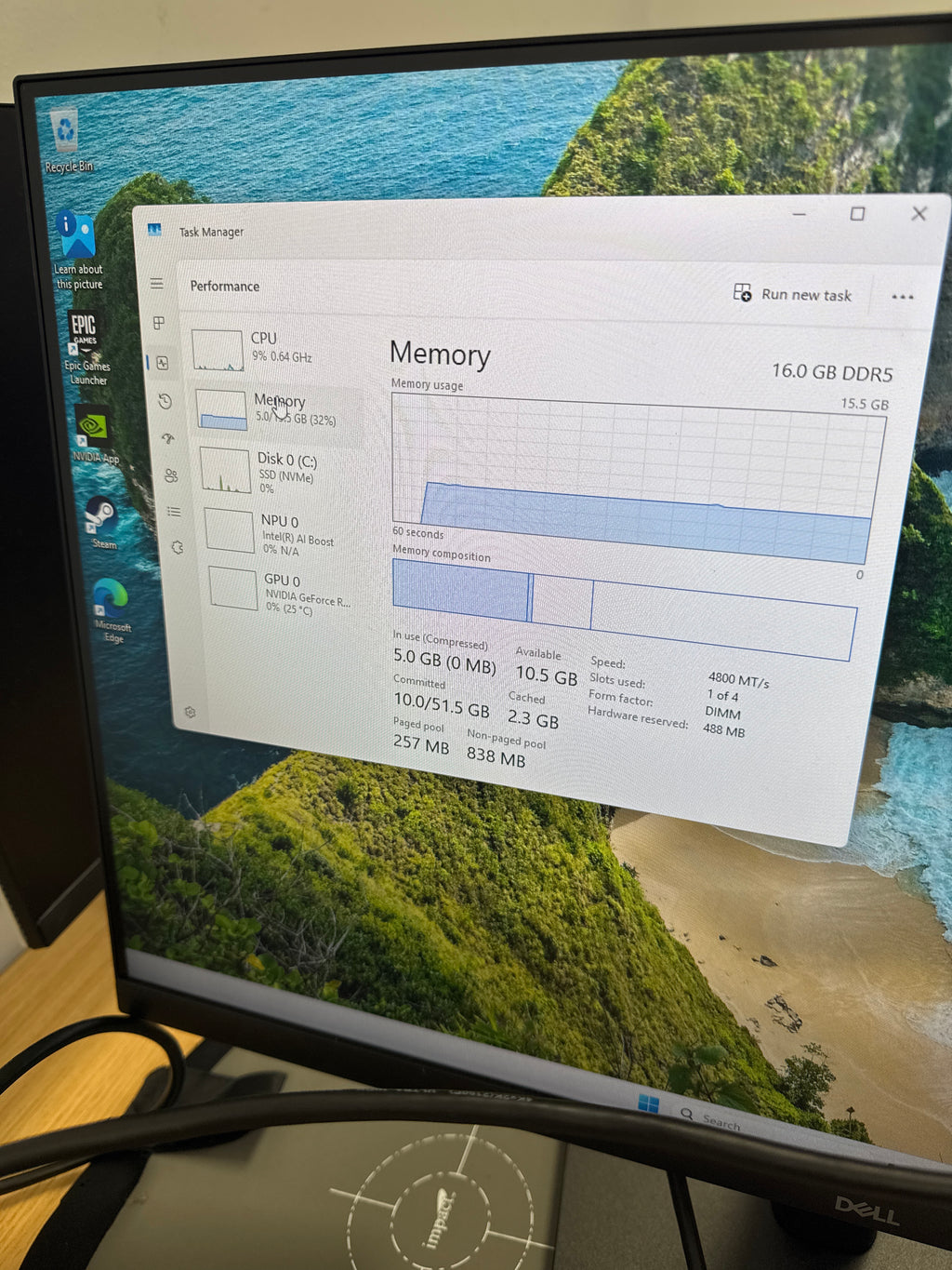 Asus ROG G700 Desktop Ultra 5 225F 16GB RAM 1TB SSD RTX 5060 - Used