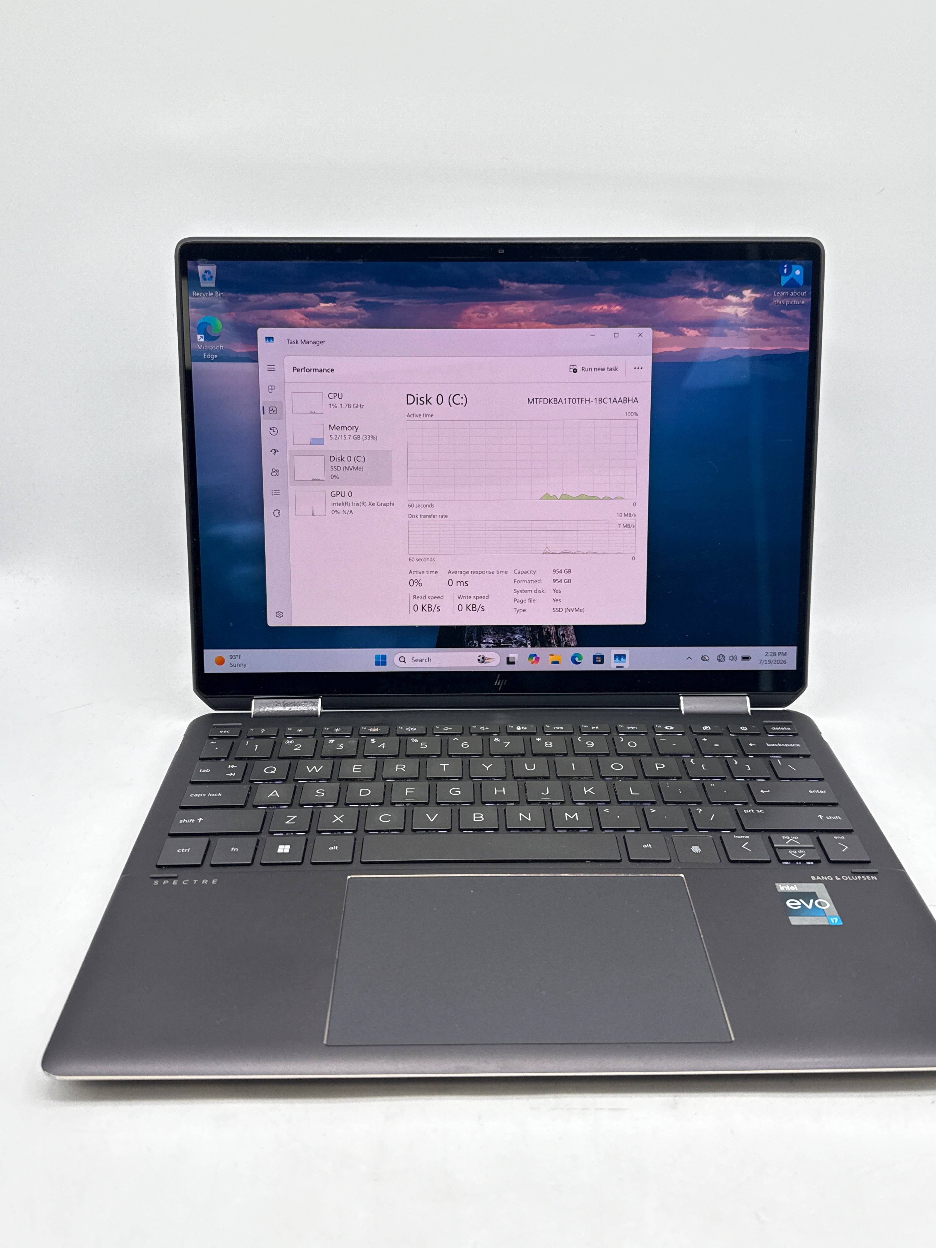 HP Spectre x360 14-ef0xxx Core i7-1255U 16GB RAM 1TB SSD - Used