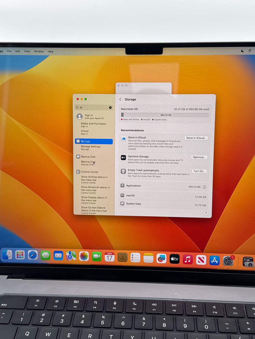 Apple MacBook Pro 16" M2 Pro A2780  Battery 100% 16GB RAM 1TB SSD Space Gray W/ Charger
