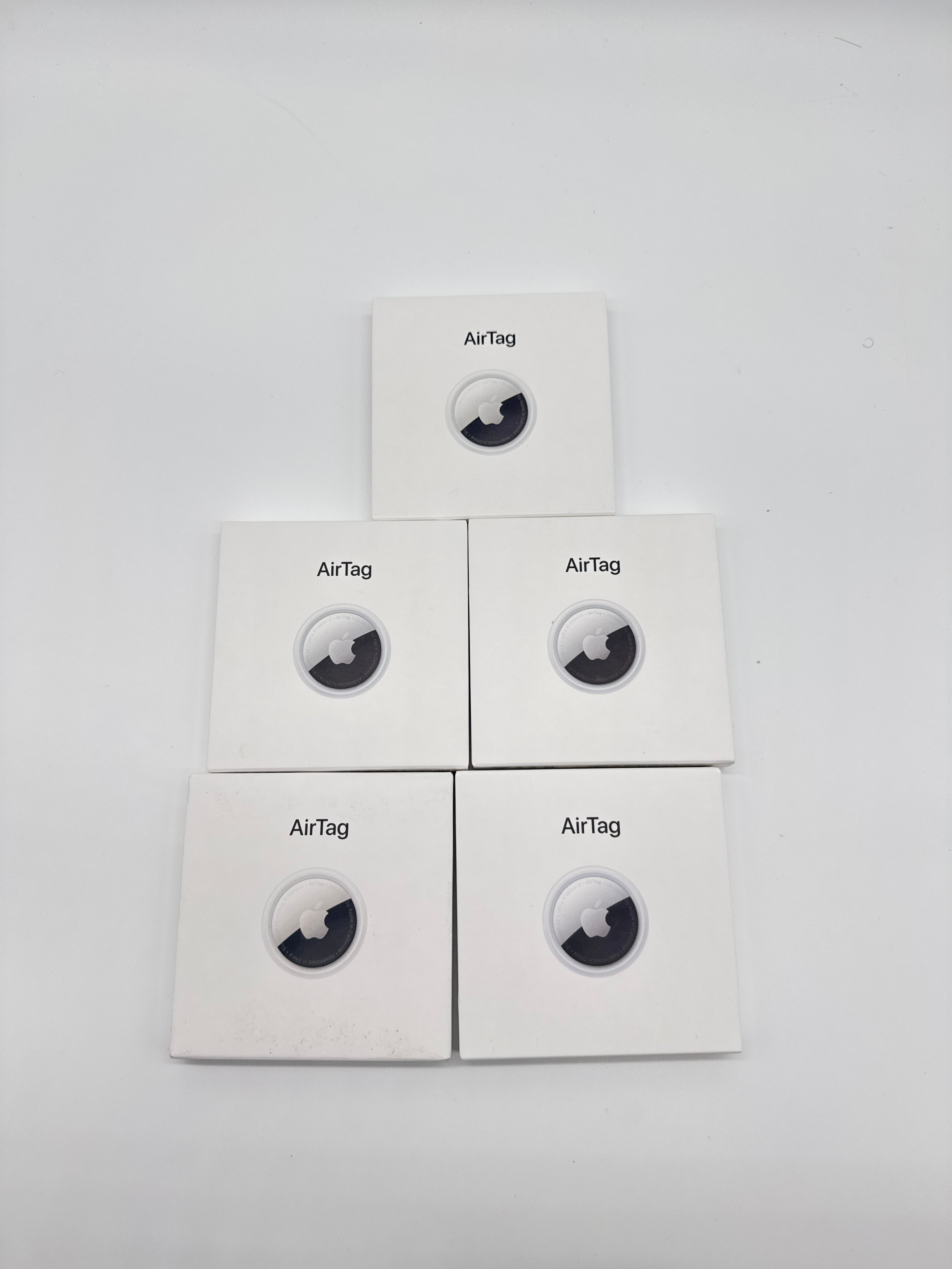 Lot of 5 Apple Air Tag Model A2187 Silver