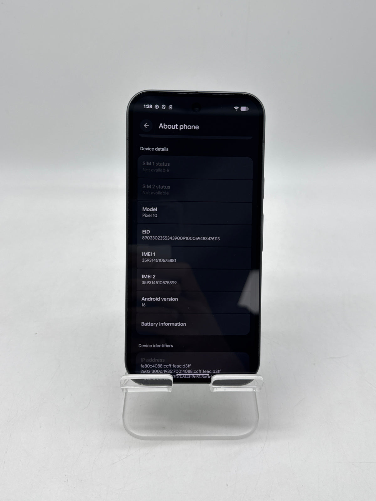 Google Pixel 10 128GB Obsidian Verizon Only - Used