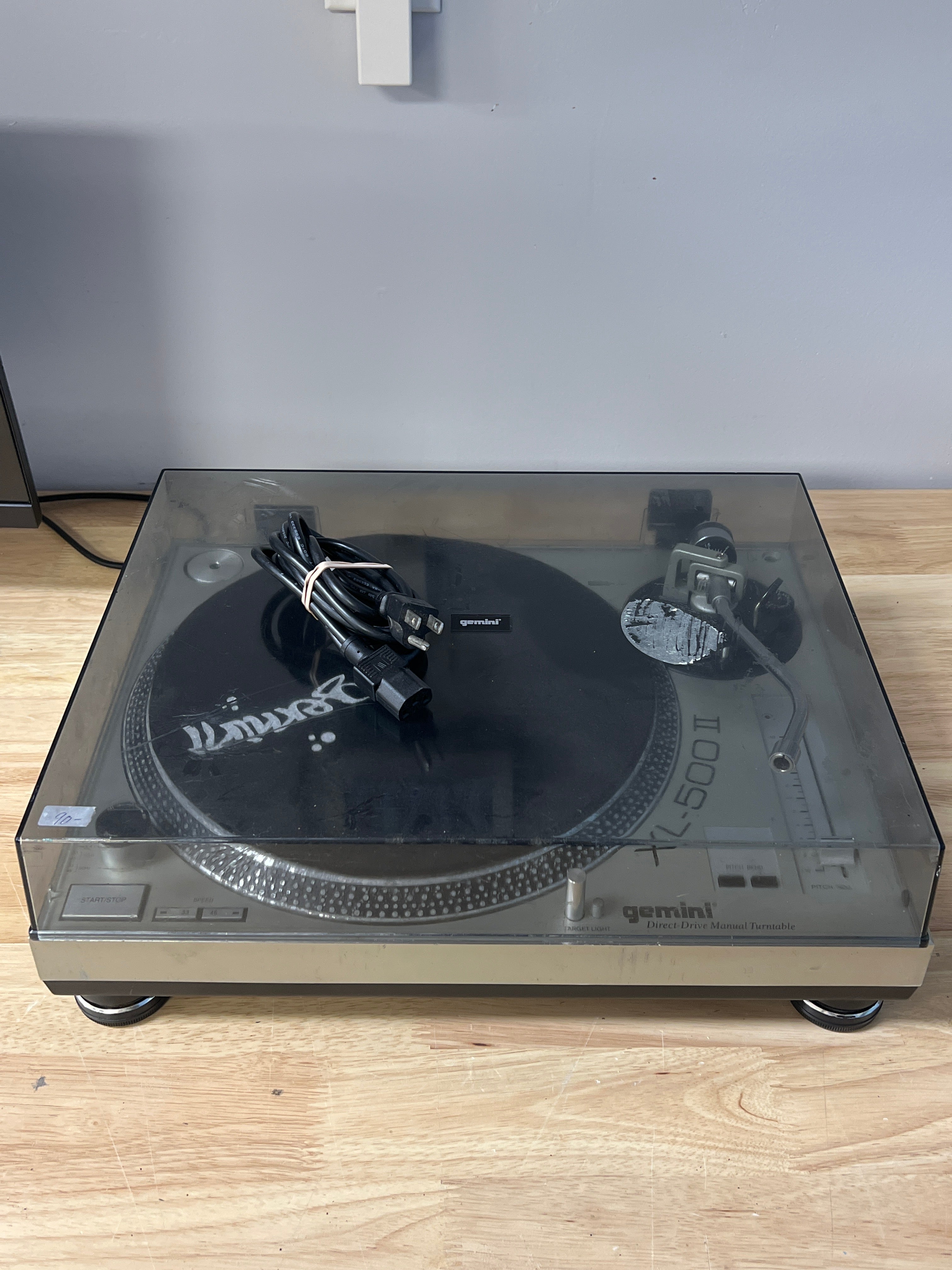 Gemini XL-500 II DJ Turntable Silver Direct Drive For Parts