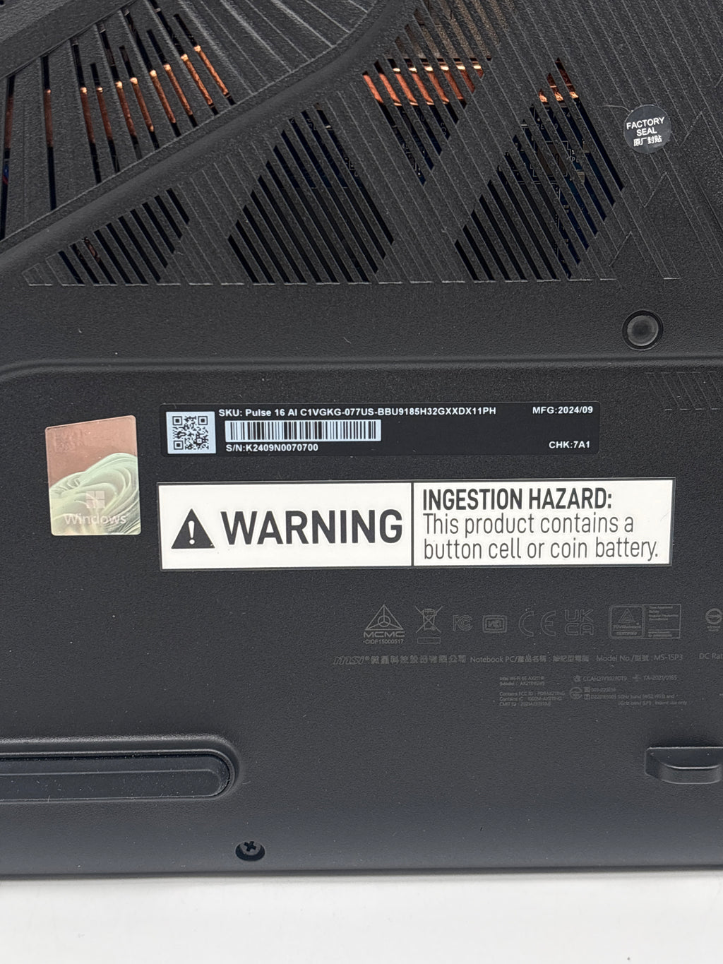 MSI Pulse 16 AI C1V Ultra 9 185H 32GB RAM 1TB SSD RTX 4070