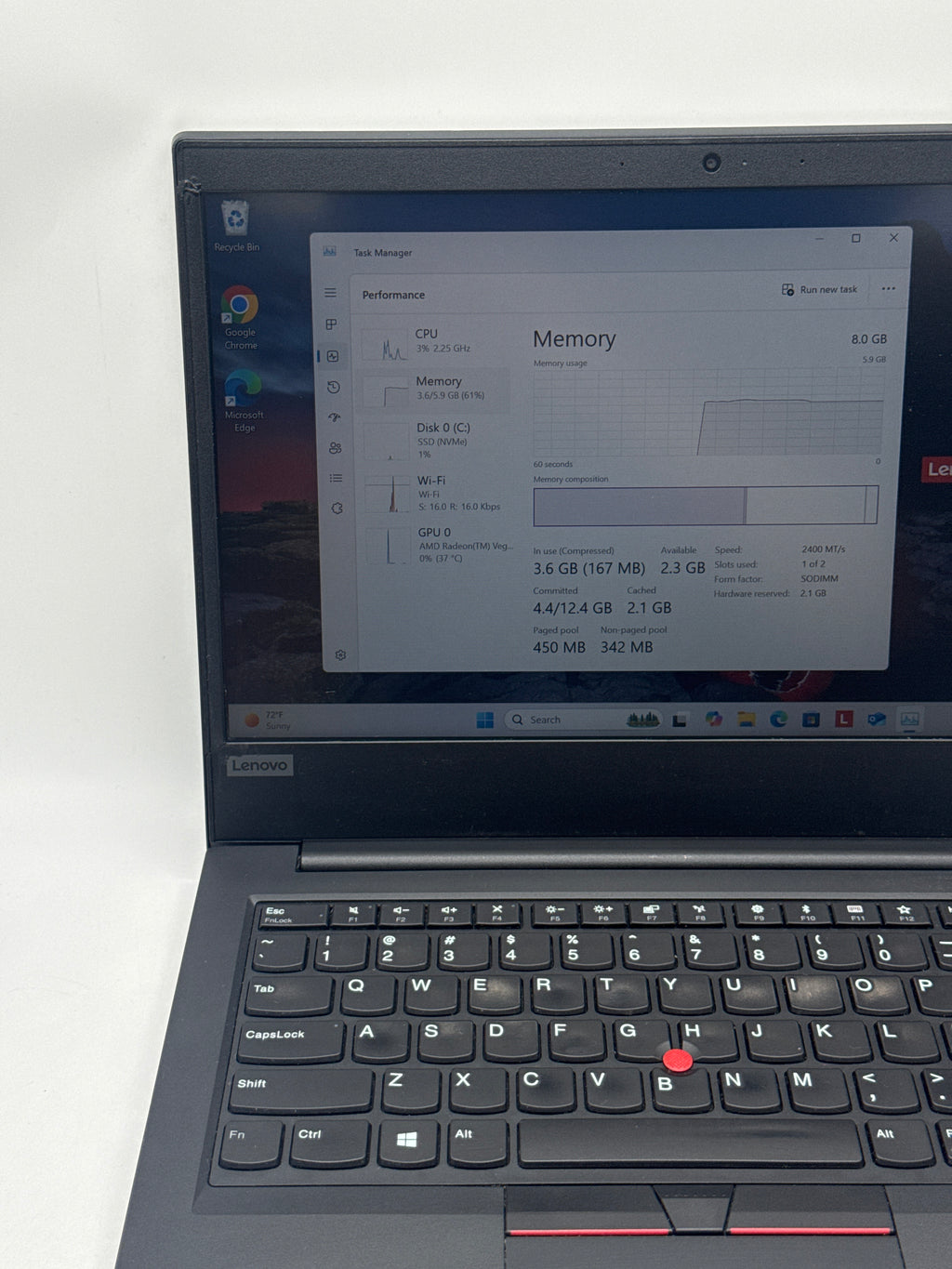 Lenovo ThinkPad E495 Ryzen 5 3500U 8GB 256GB SSD