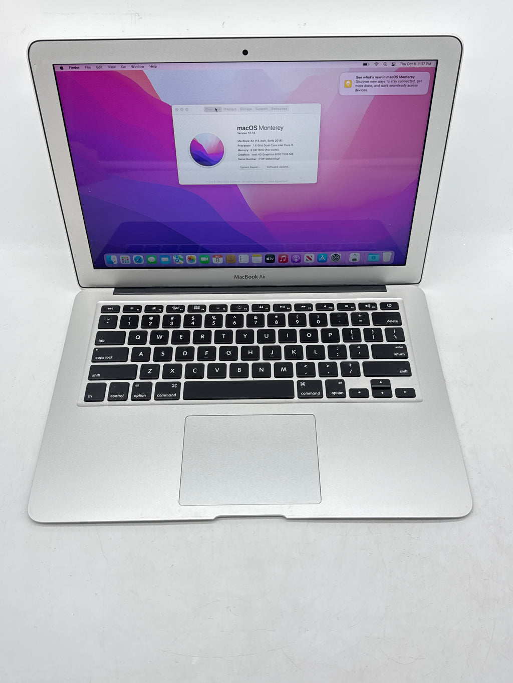 Apple MacBook Air 13in A1466 2015 Core i5 8GB RAM 256GB Flash - Used