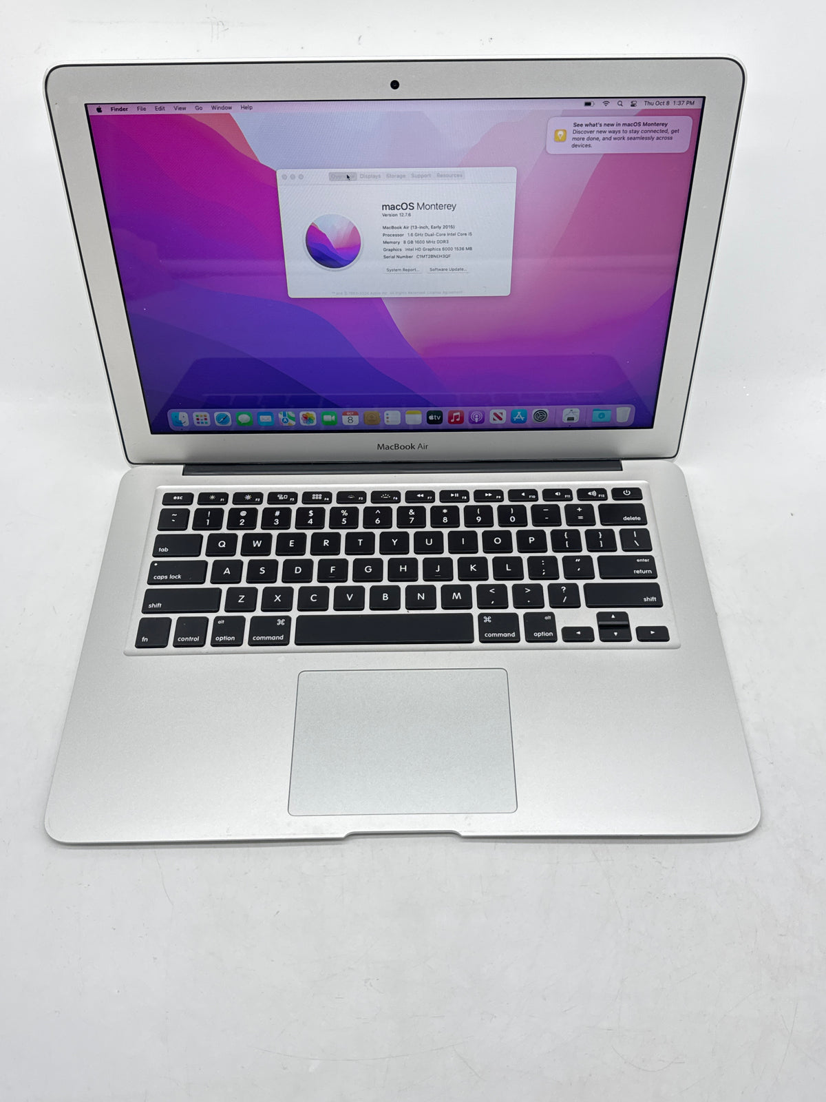 Apple MacBook Air 13in A1466 2015 Core i5 8GB RAM 256GB Flash - Used