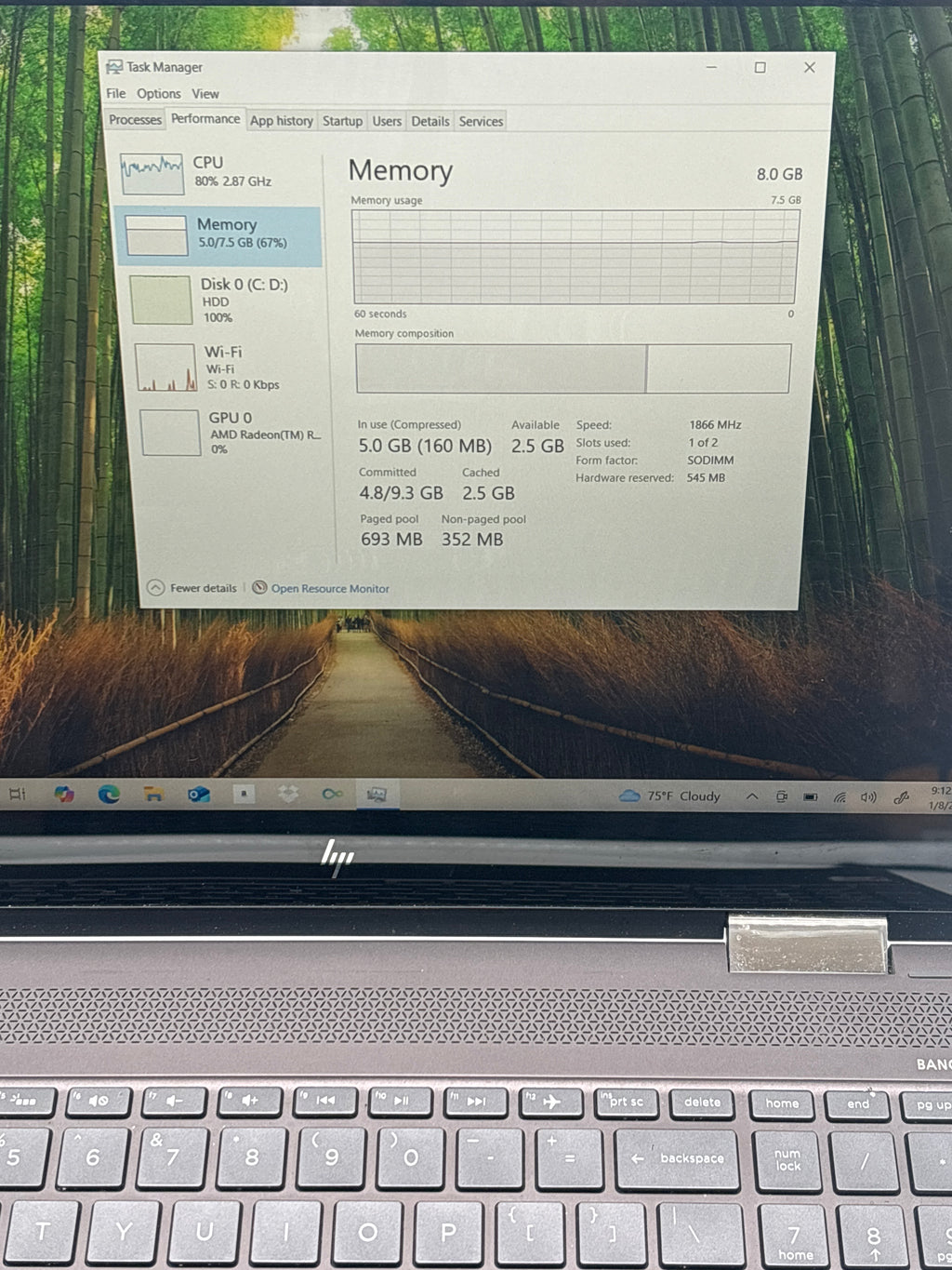 HP Envy x360 15m-bq021dx AMD FX 9800P 8GB RAM 1TB HDD