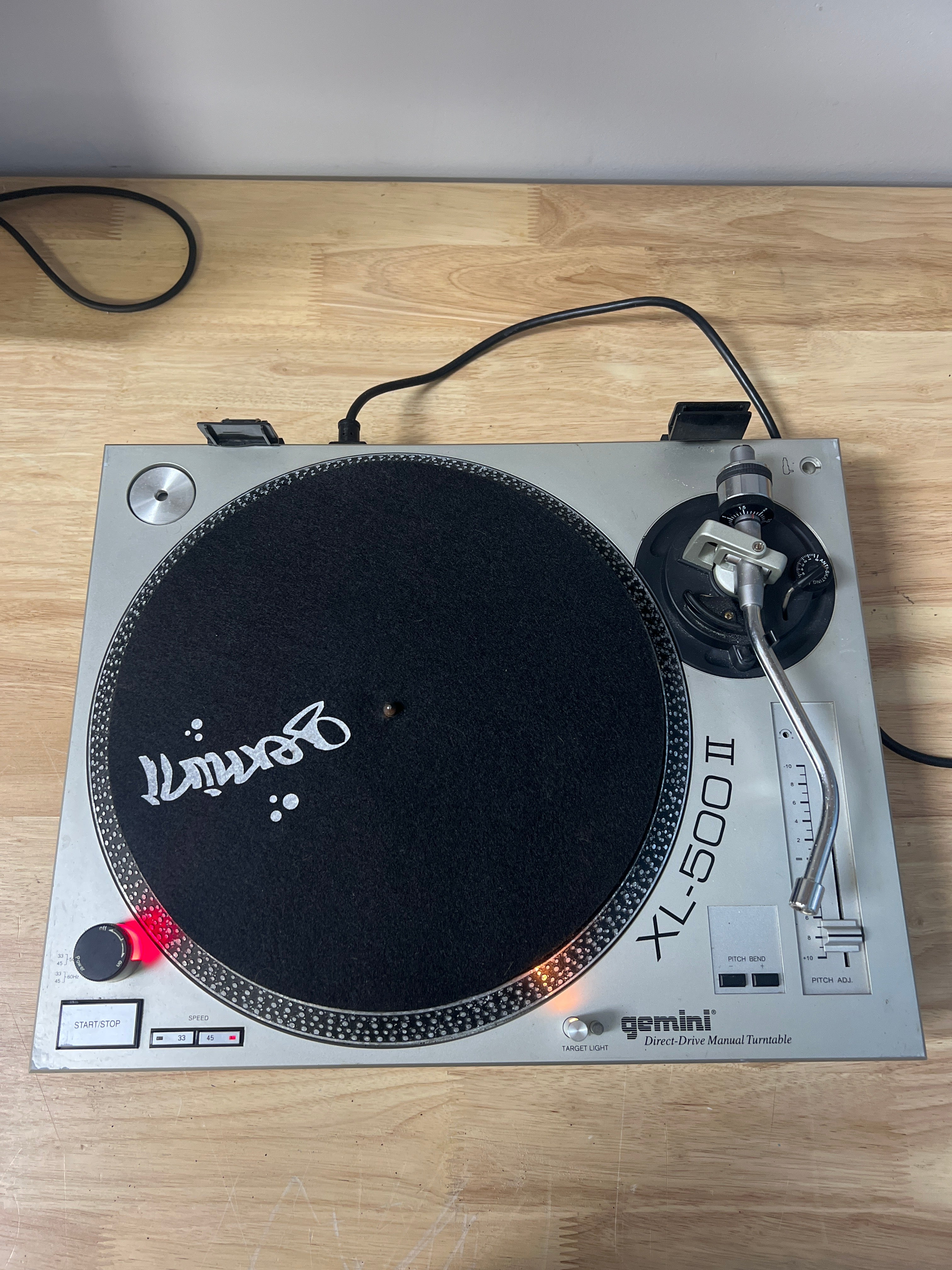 Gemini XL-500 II DJ Turntable Silver Direct Drive For Parts