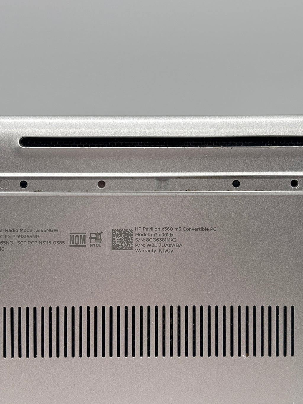 HP Pavilion x360 M3 Convertible i3-6100U 4GB RAM 500GB HDD - For Parts (No Power)