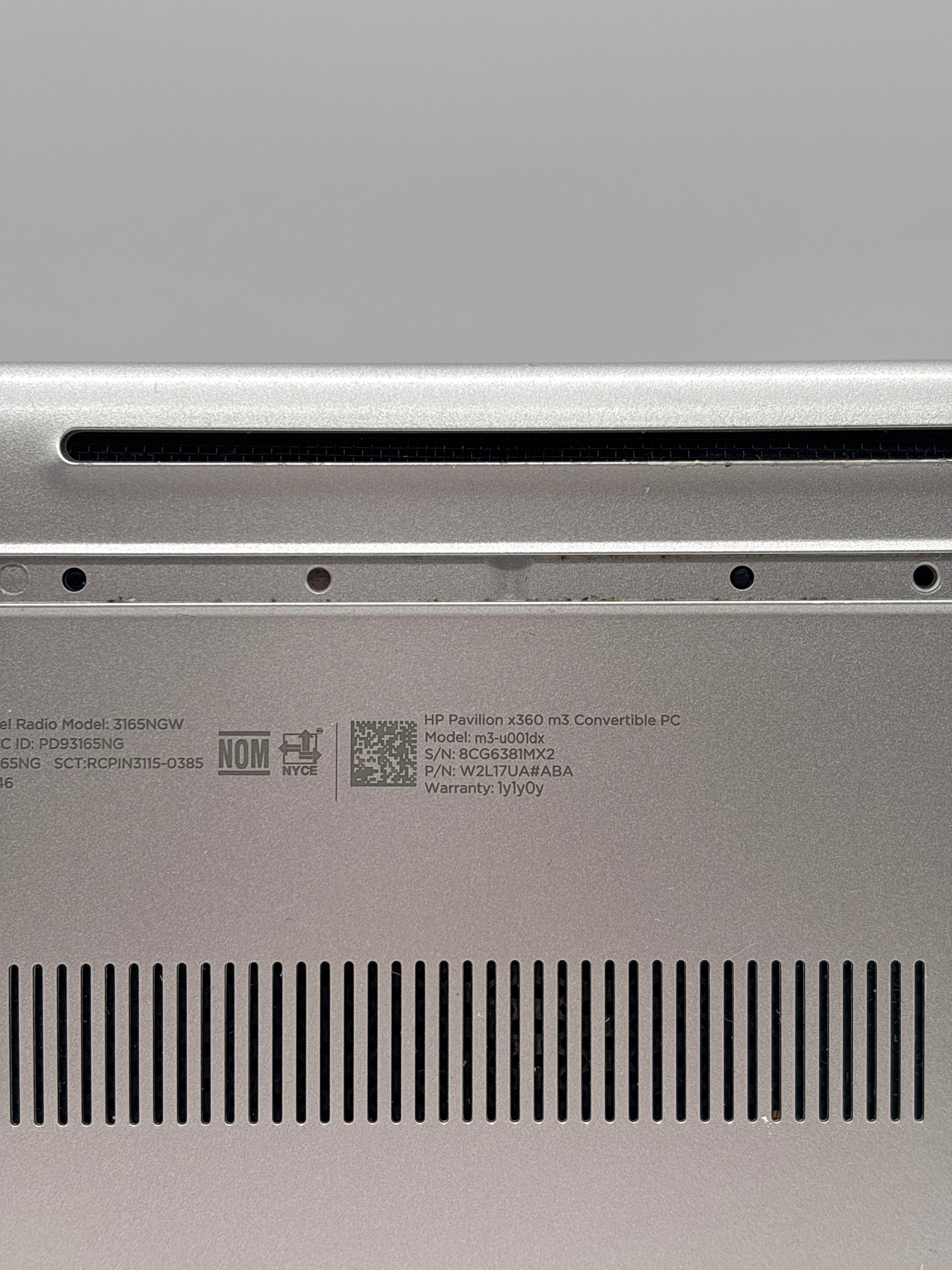 HP Pavilion x360 M3 Convertible i3-6100U 4GB RAM 500GB HDD - For Parts (No Power)