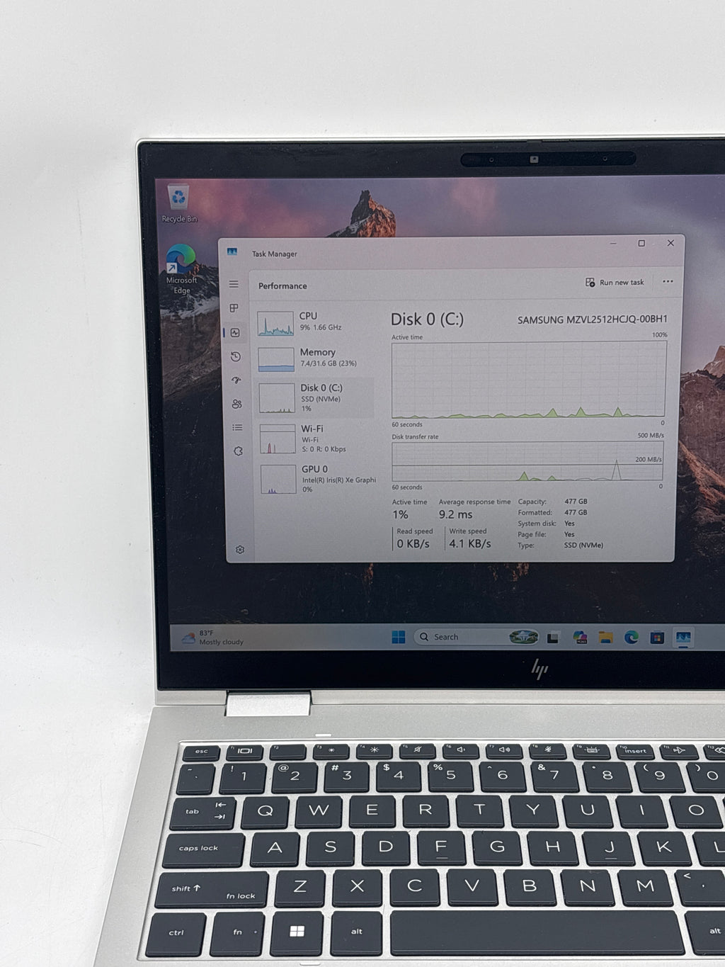 HP ENVY X360 830 G10 i7-1365U 32GB RAM 512GB SSD - Scuffs on Screen
