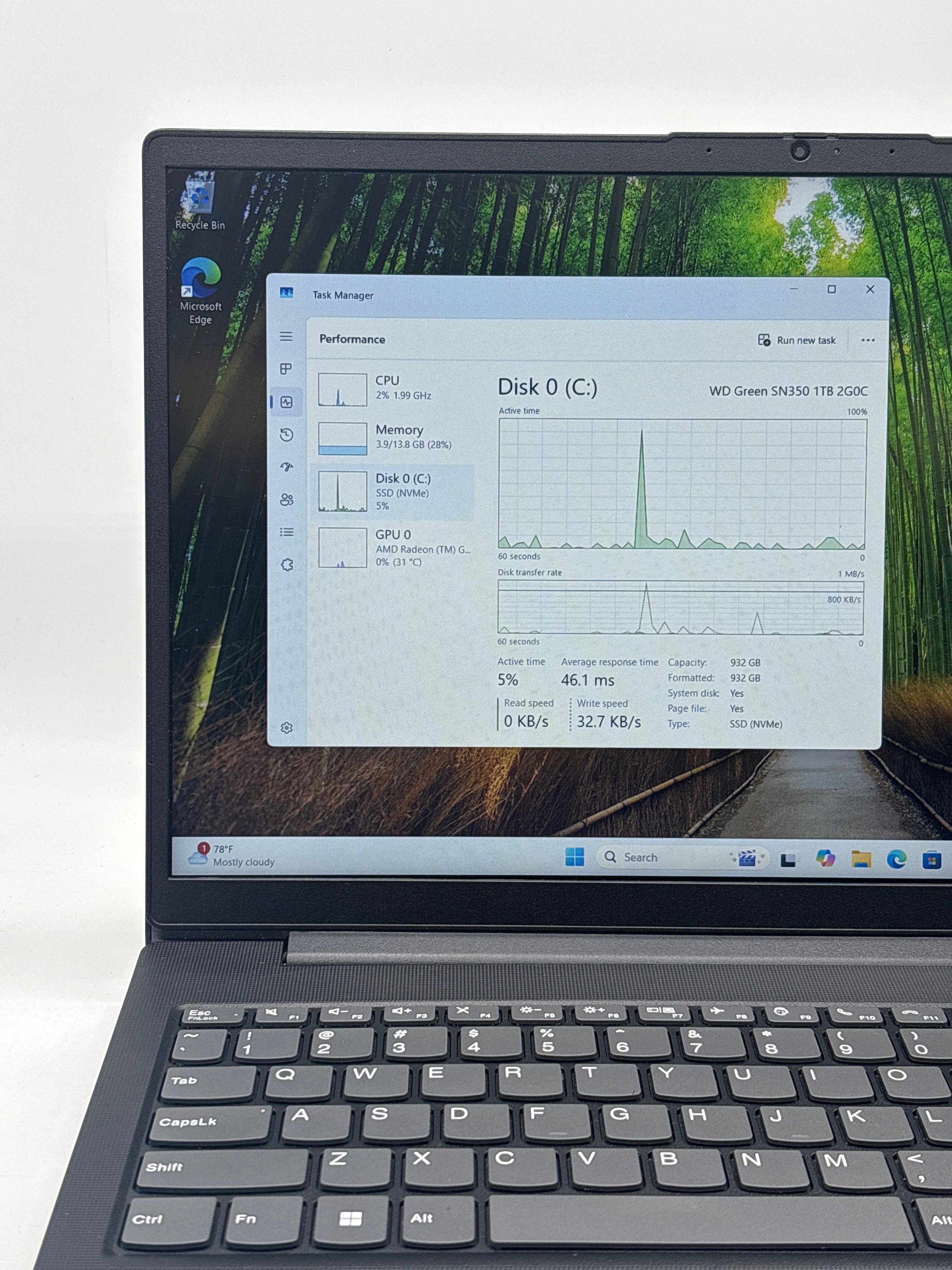 Lenovo V15 G4 ABP Ryzen 5 7530U 16GB RAM 1TB SSD