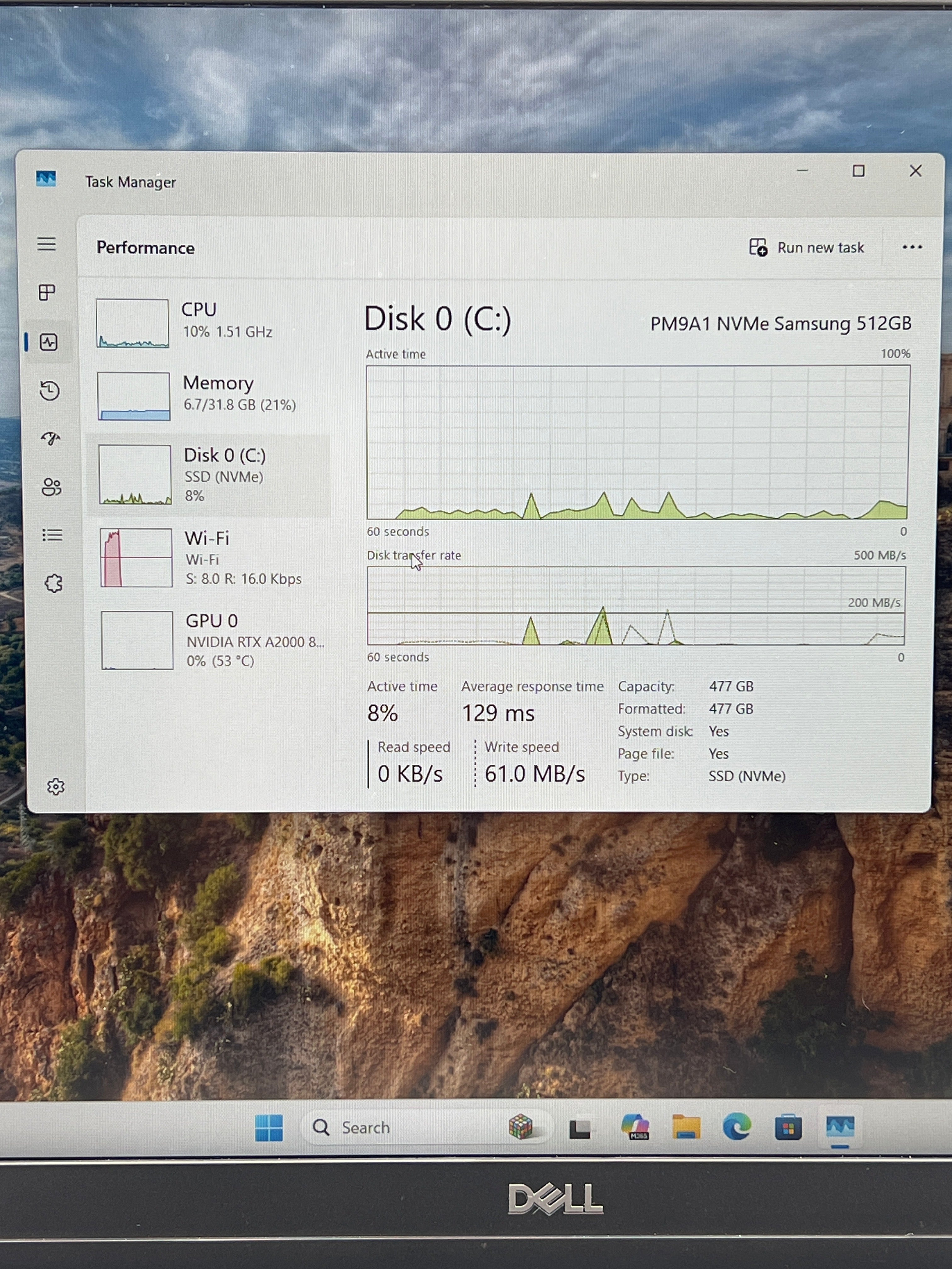 Dell Precision 7670 15-inch Core i7-12850HX 32GB RAM 512GB RTX A2000 - Used