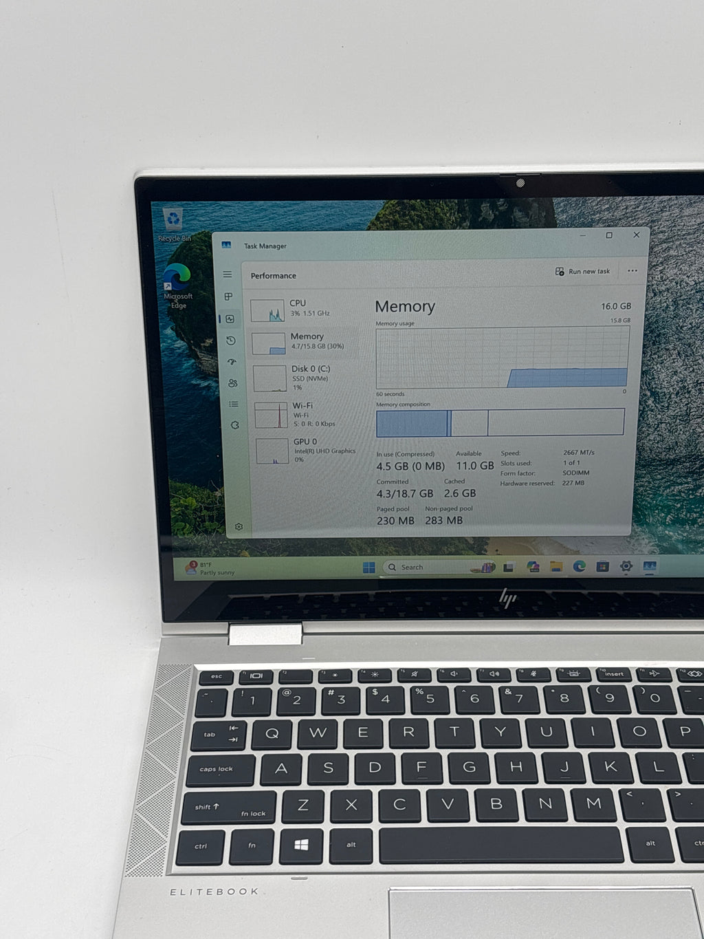 HP EliteBook envy x360 830 G7 i7-10610U 16GB RAM 512GB SSD