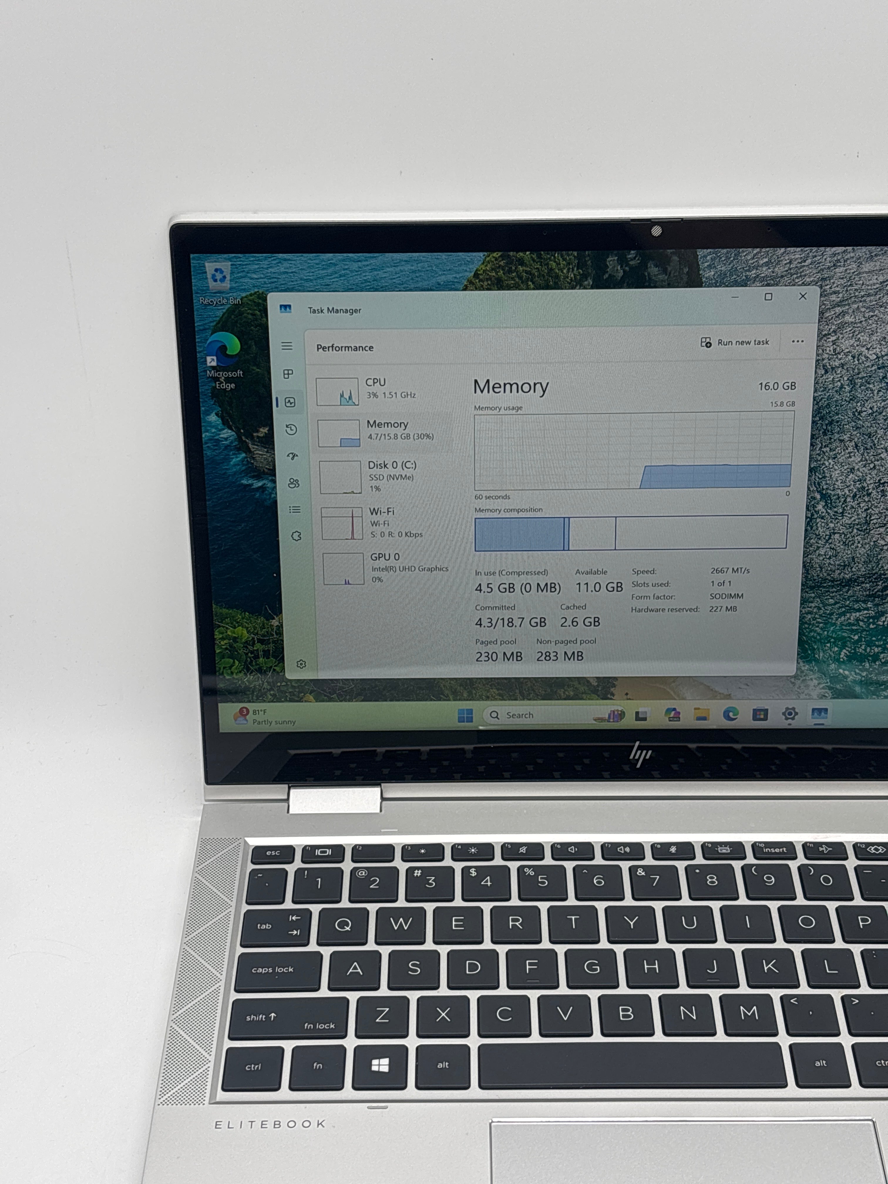 HP EliteBook envy x360 830 G7 i7-10610U 16GB RAM 512GB SSD