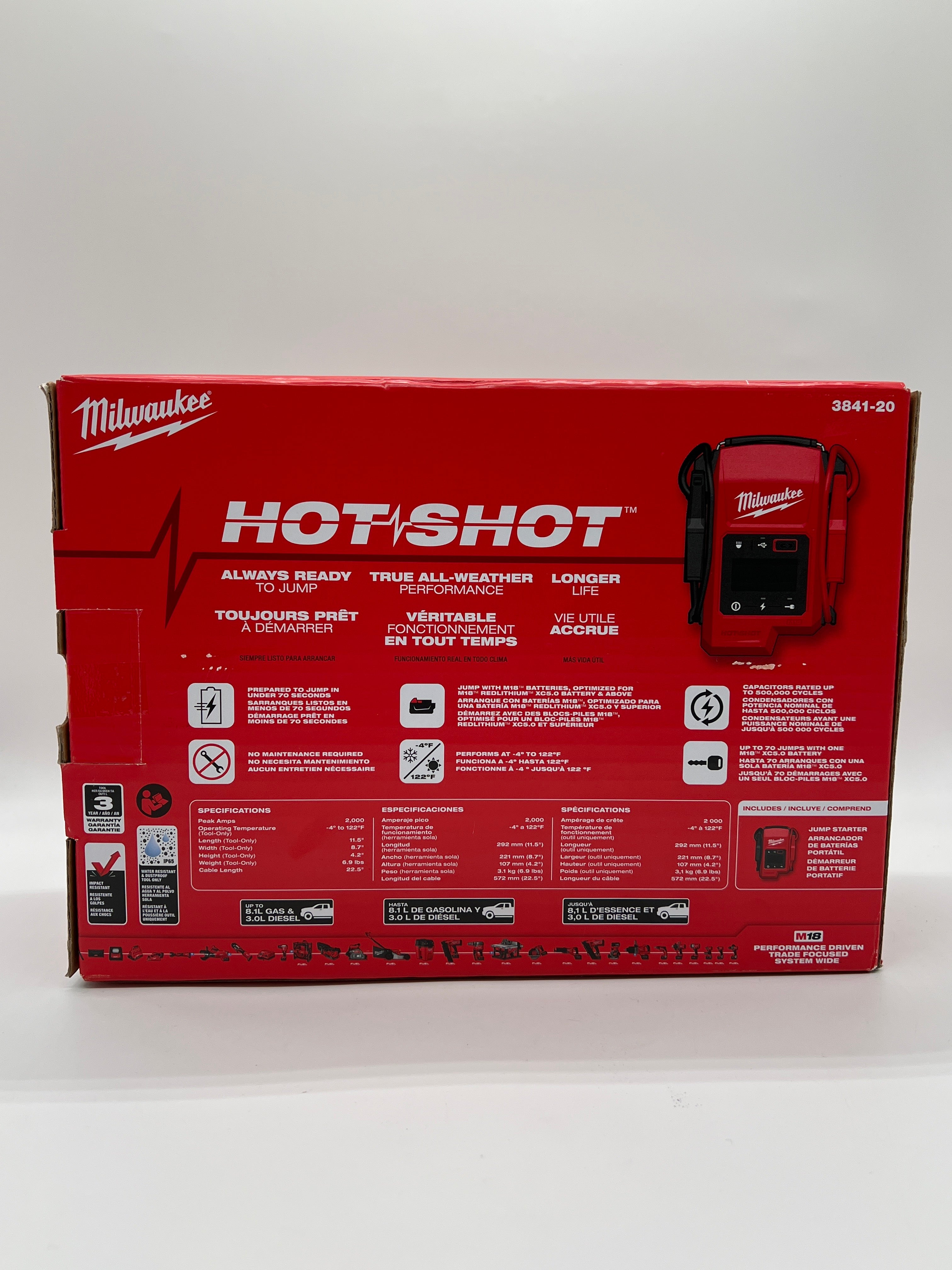 Milwaukee M18 Hotshot Jump Starter 2000 Amps