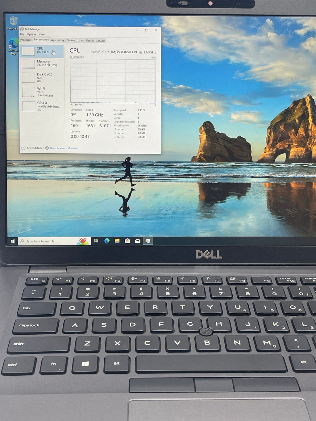 Dell Latitude 5400 14" Intel i5 16 GB RAM 256 GB SSD Black Used