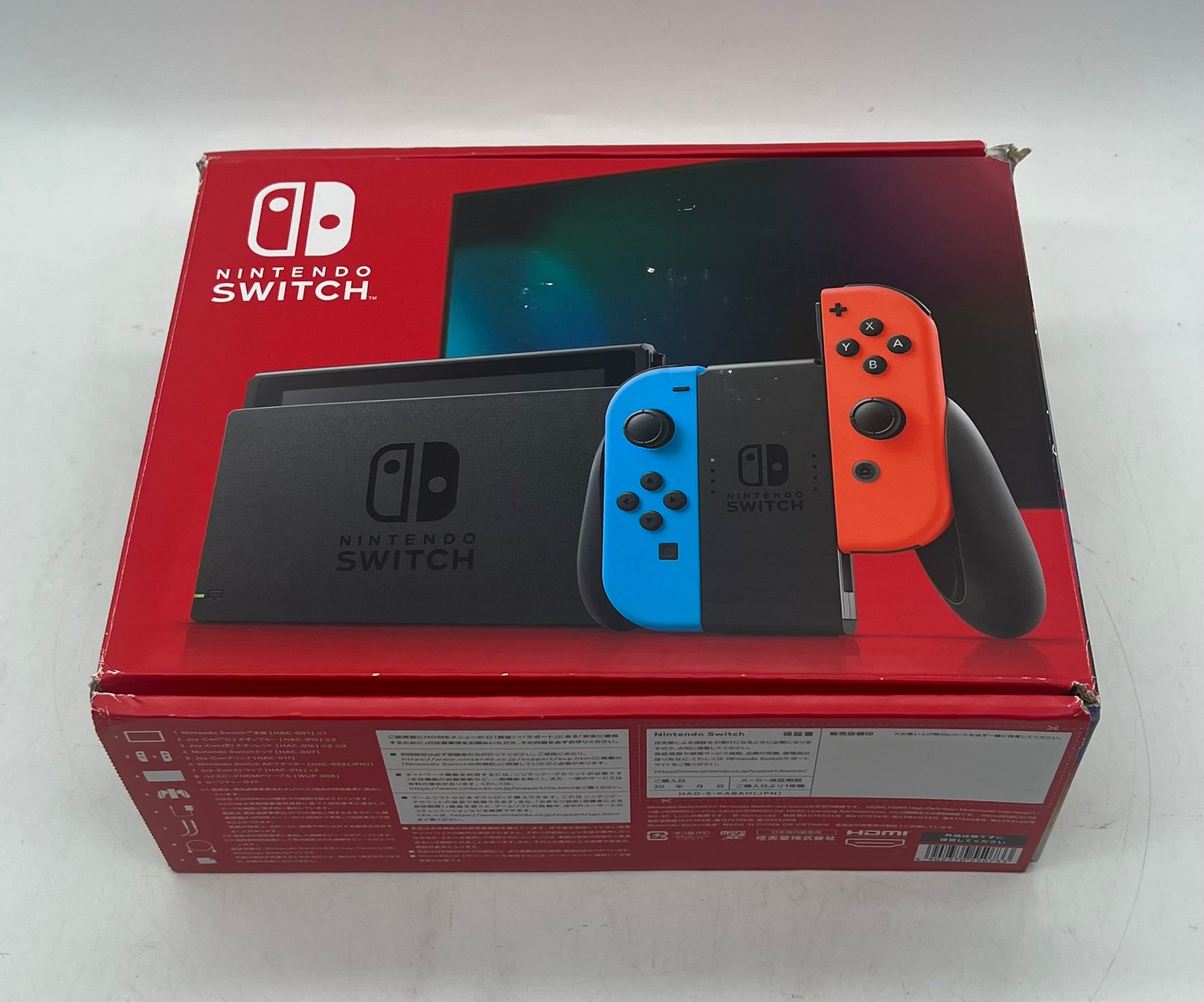 Nintendo Switch Blue/Red (HAC-001-01) 32GB w/ Minecraft - Used With Box