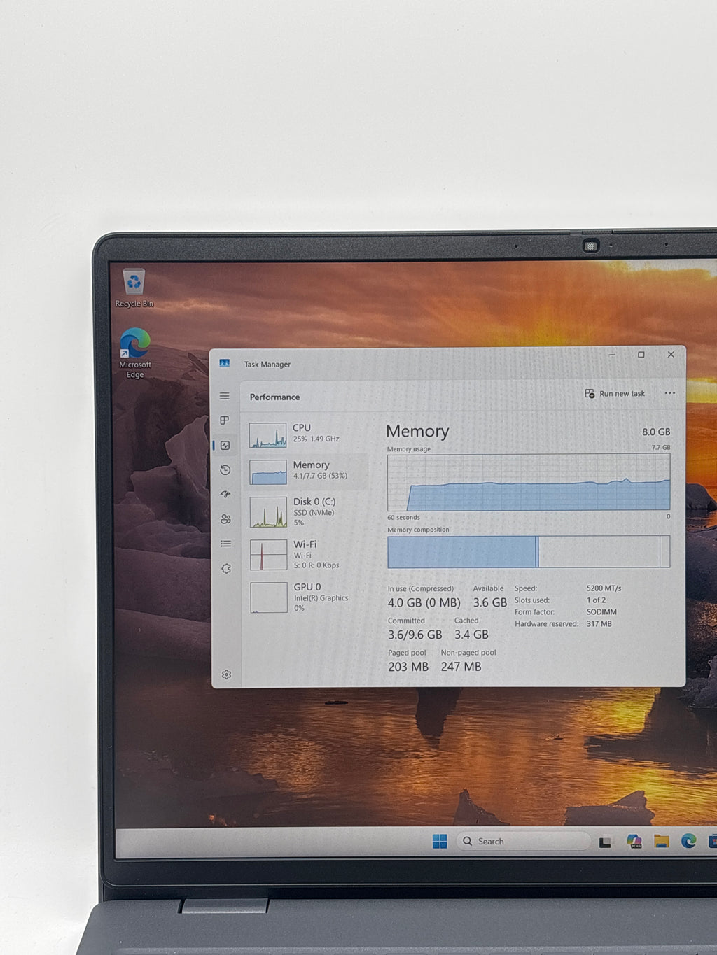Dell Pro 16 PC16250 i3 100U 8GB RAM 256GB SSD Black