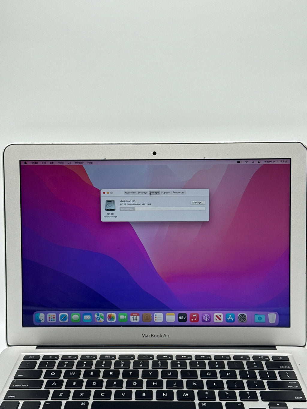 Apple MacBook Air 13" A1466 2017 Intel i5 8GB RAM 128 GB SSD Silver