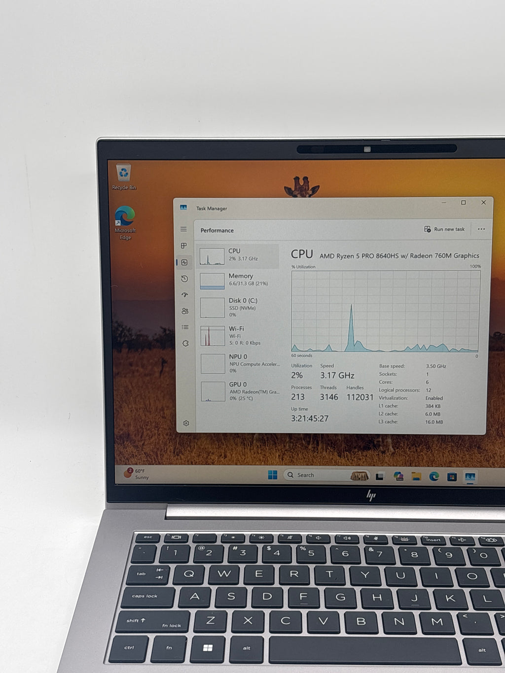 HP ZBook FireFly G11 Ryzen 5 Pro 8640HS 32GB RAM 256GB SSD