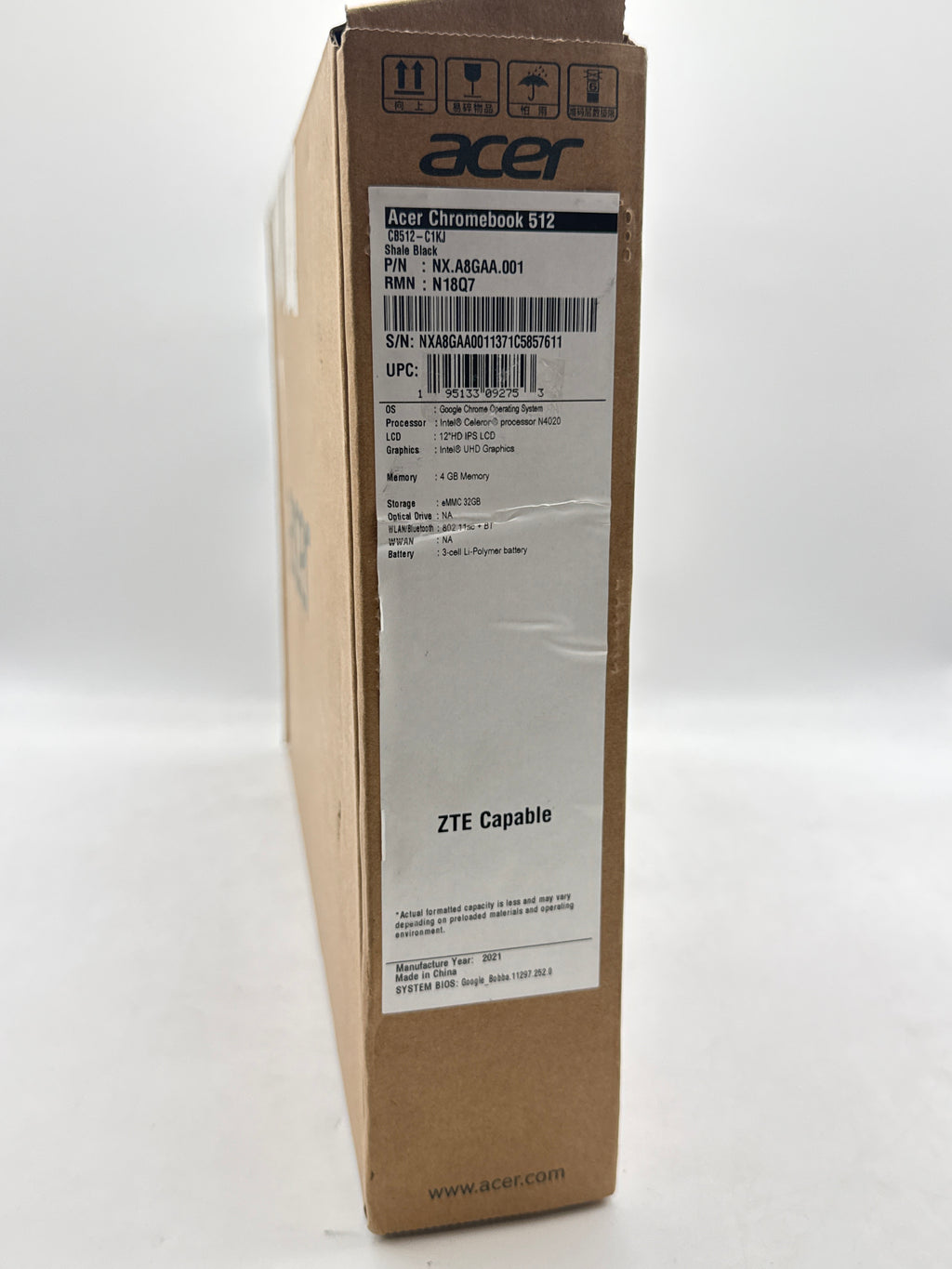 Acer Chromebook 512 CB512-C1KJ Celeron N4020 4GB 32GB eMMC - Open Box