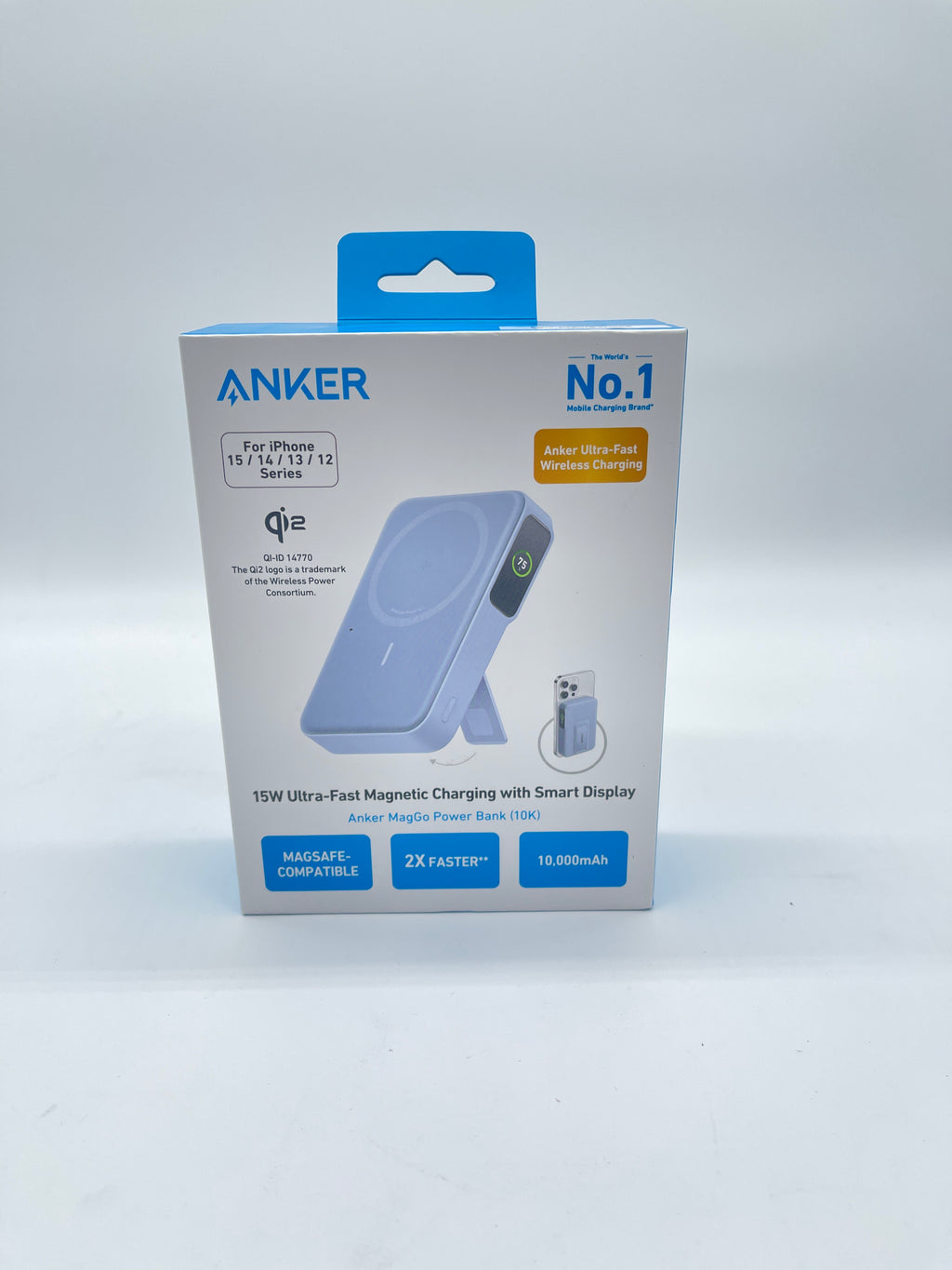 Anker 633 MagGo 10000mAh Magnetic Battery Blue Qi2 Certified New