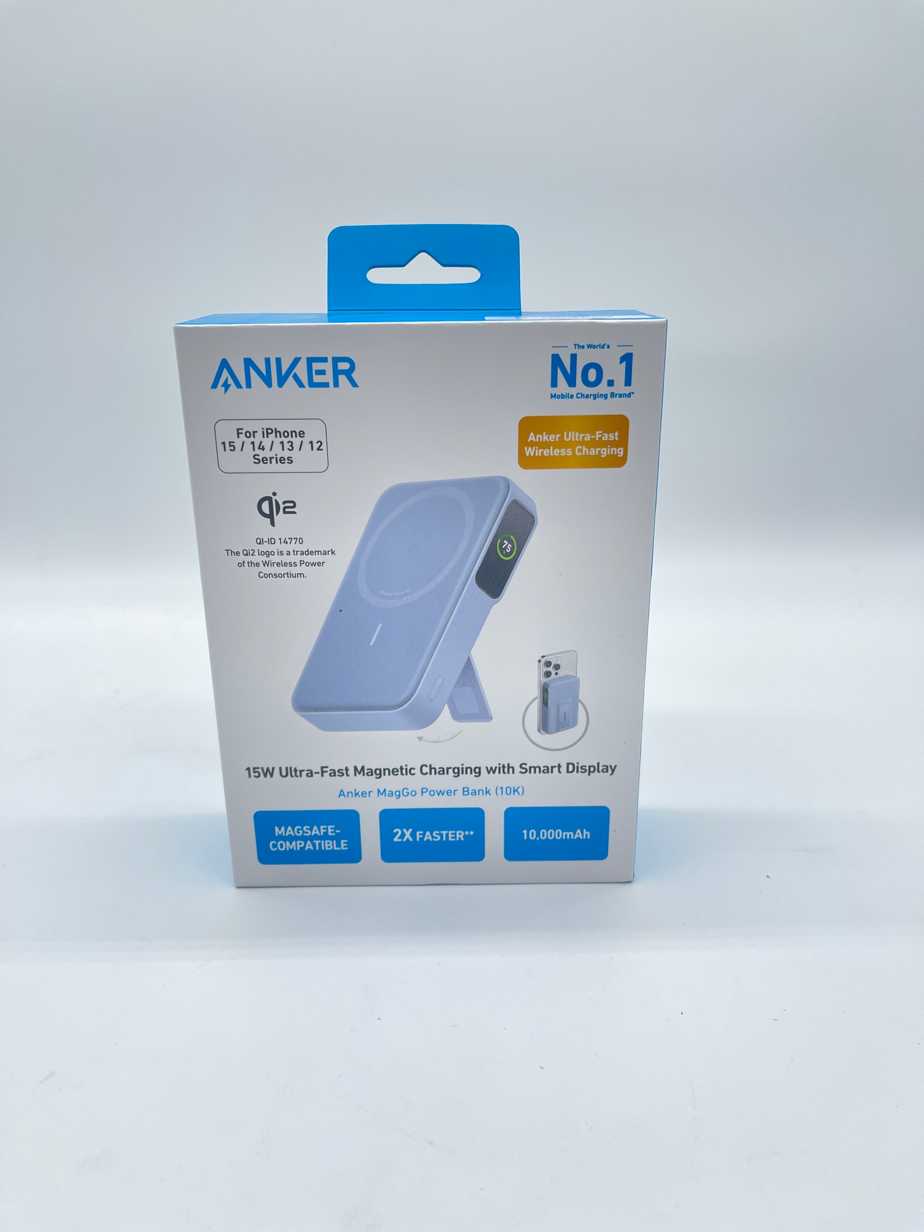 Anker 633 MagGo 10000mAh Magnetic Battery Blue Qi2 Certified New