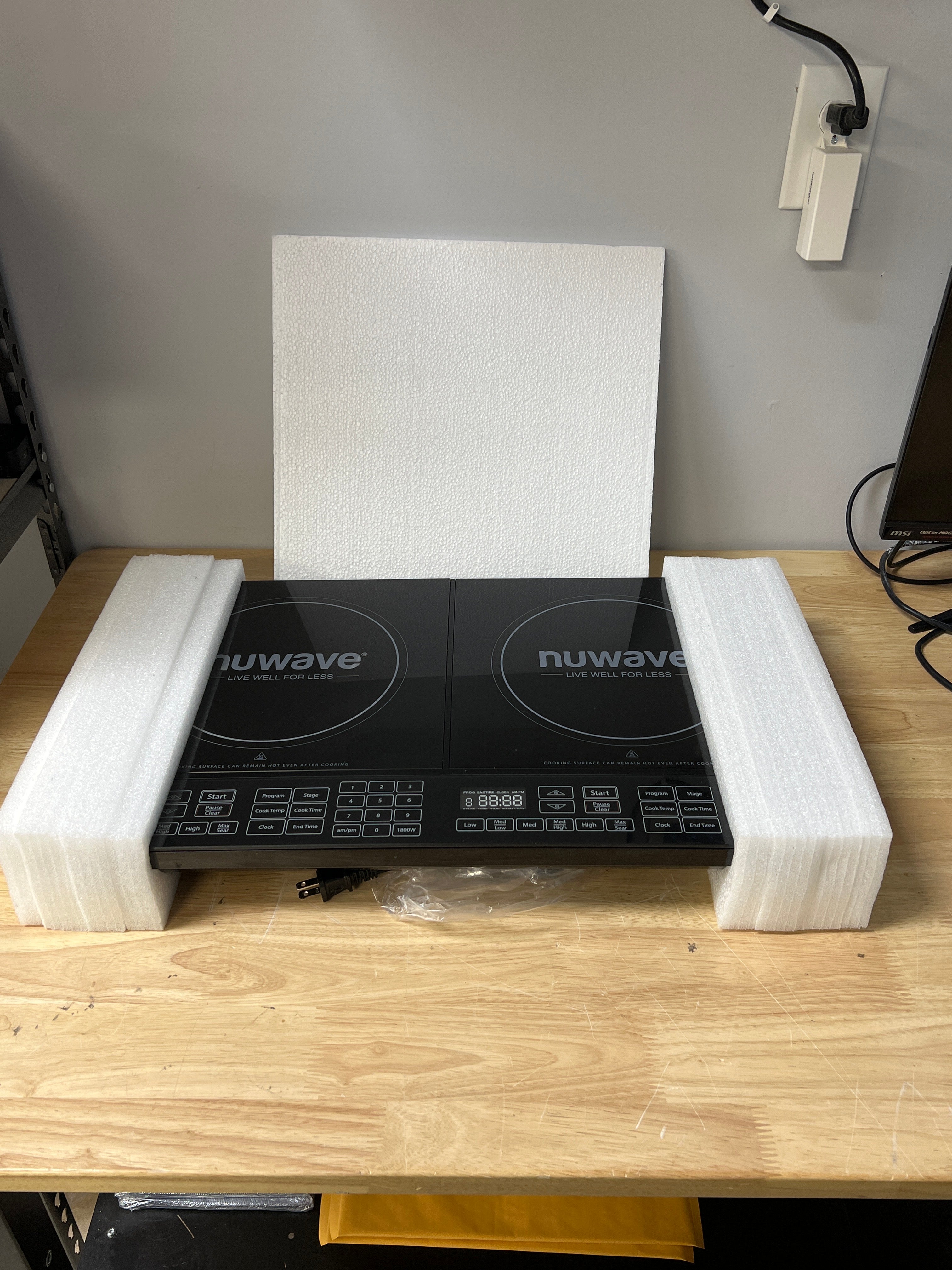 NuWave PIC Double Induction Cooktop 1800W Black Portable Electric Burner