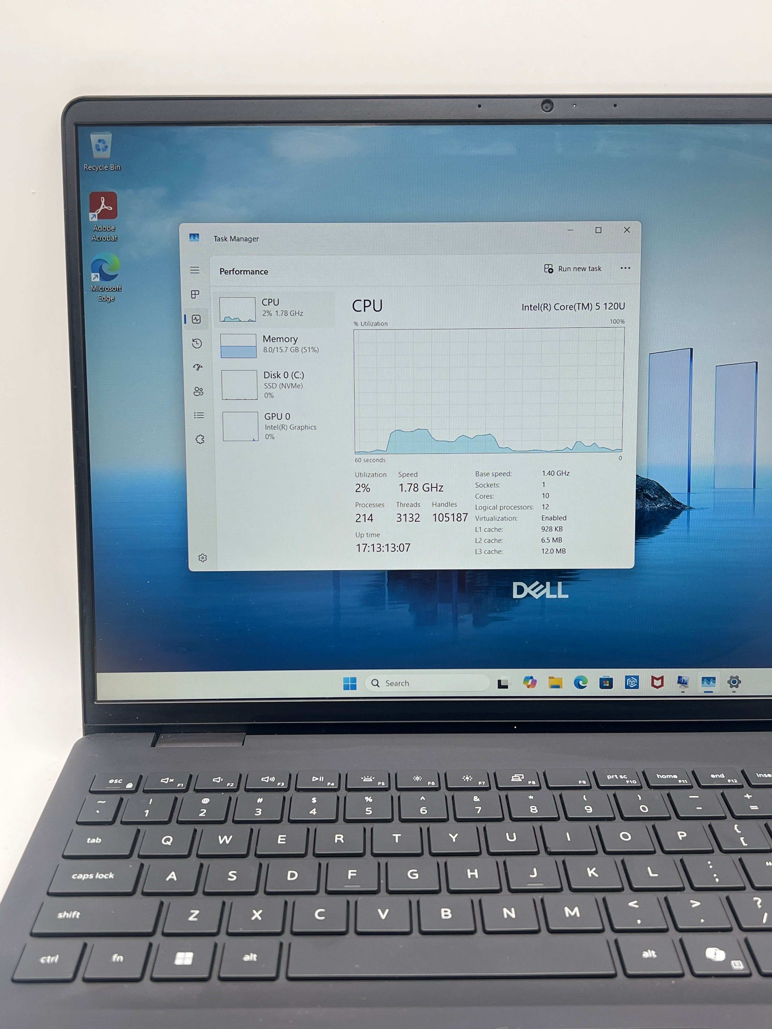 Dell 16 DC16250 Core 5-120U 16GB RAM 512GB SSD Touch - Used