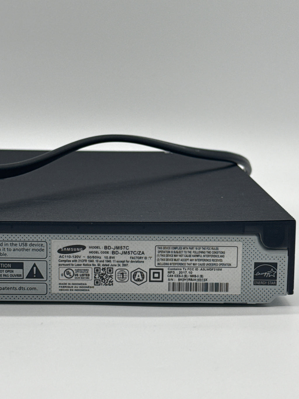 Samsung BD-JM57C Smart Blu-Ray & DVD Player With WiFi Streaming